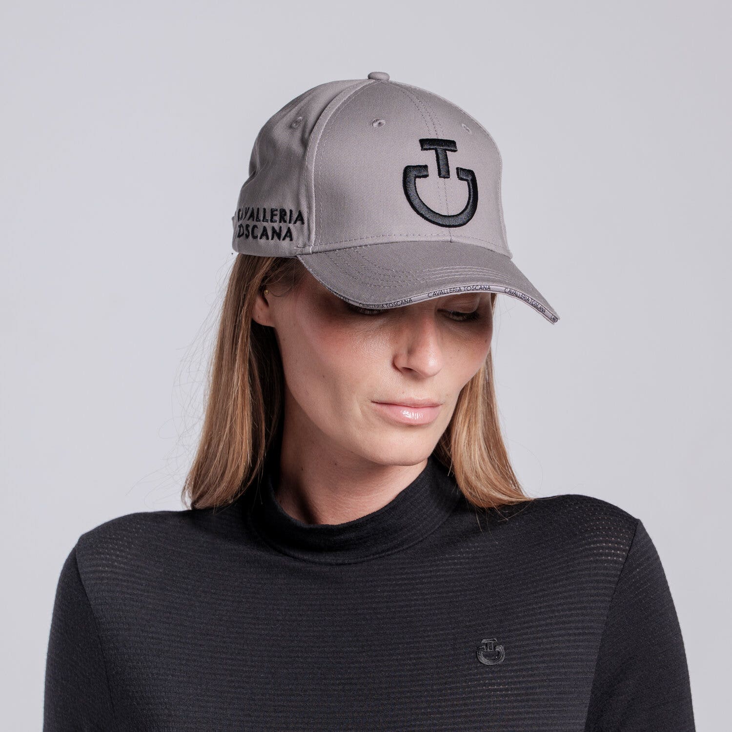 Cavalleria Toscana Cotton cap with embroidered logo CIPRIA/BLACK-1