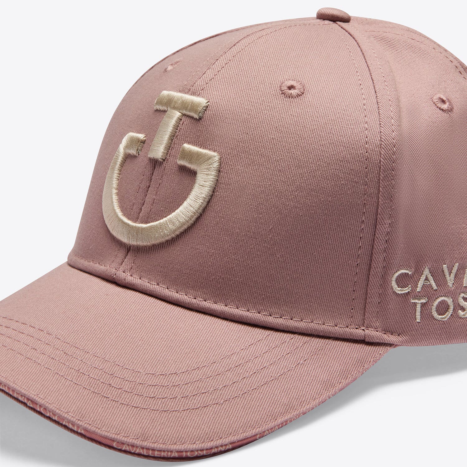 Cavalleria Toscana Cavalleria Toscana Cotton baseball cap with an embroidered logo VIOLET ICE/BRICH-4