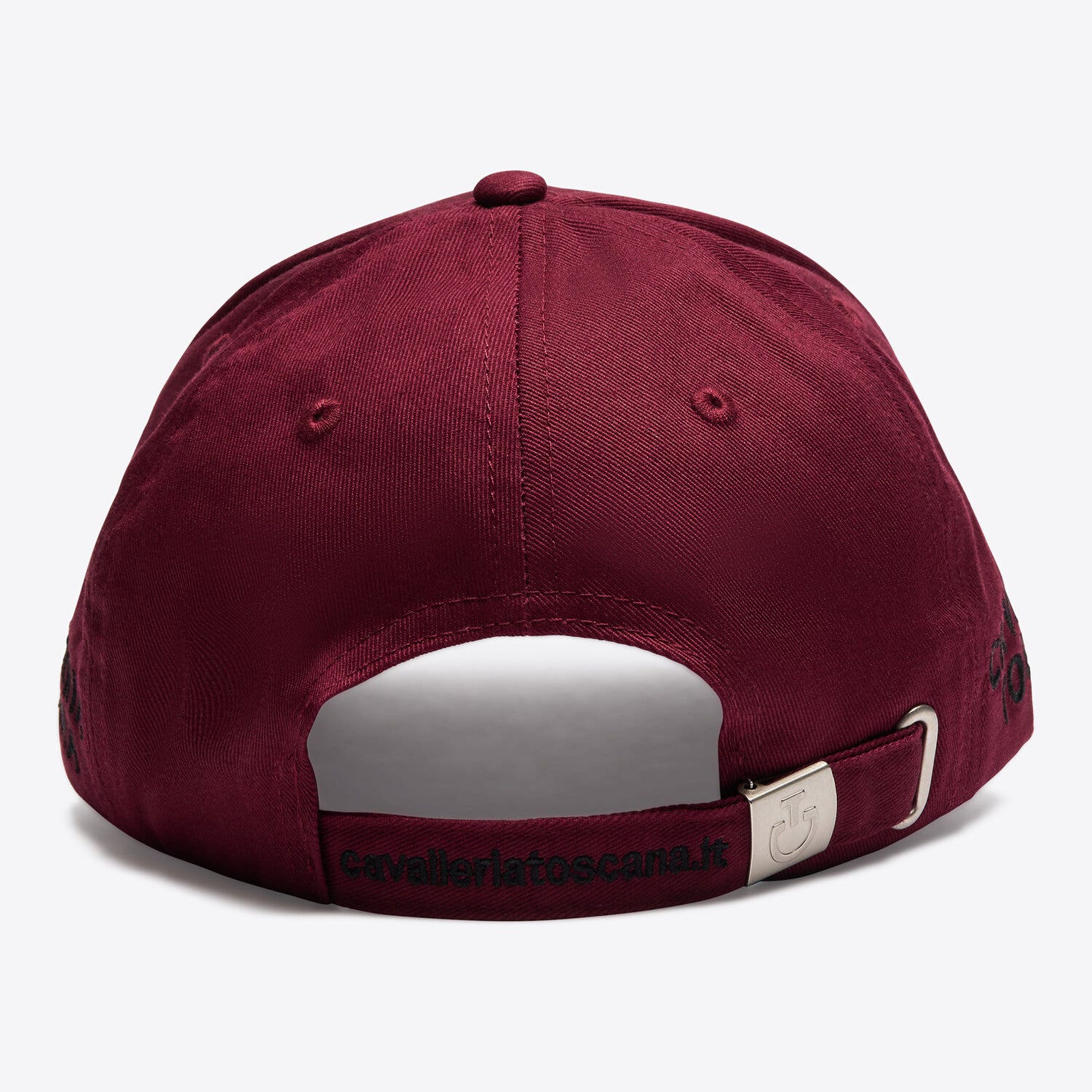 Cavalleria Toscana Cavalleria Toscana Cotton baseball cap with an embroidered logo BORDEAUX/BLACK-3