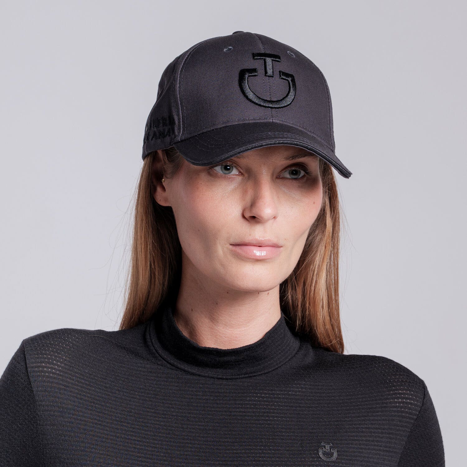 Cavalleria Toscana Cotton cap with embroidered logo ESPRESSO/BLACK-1