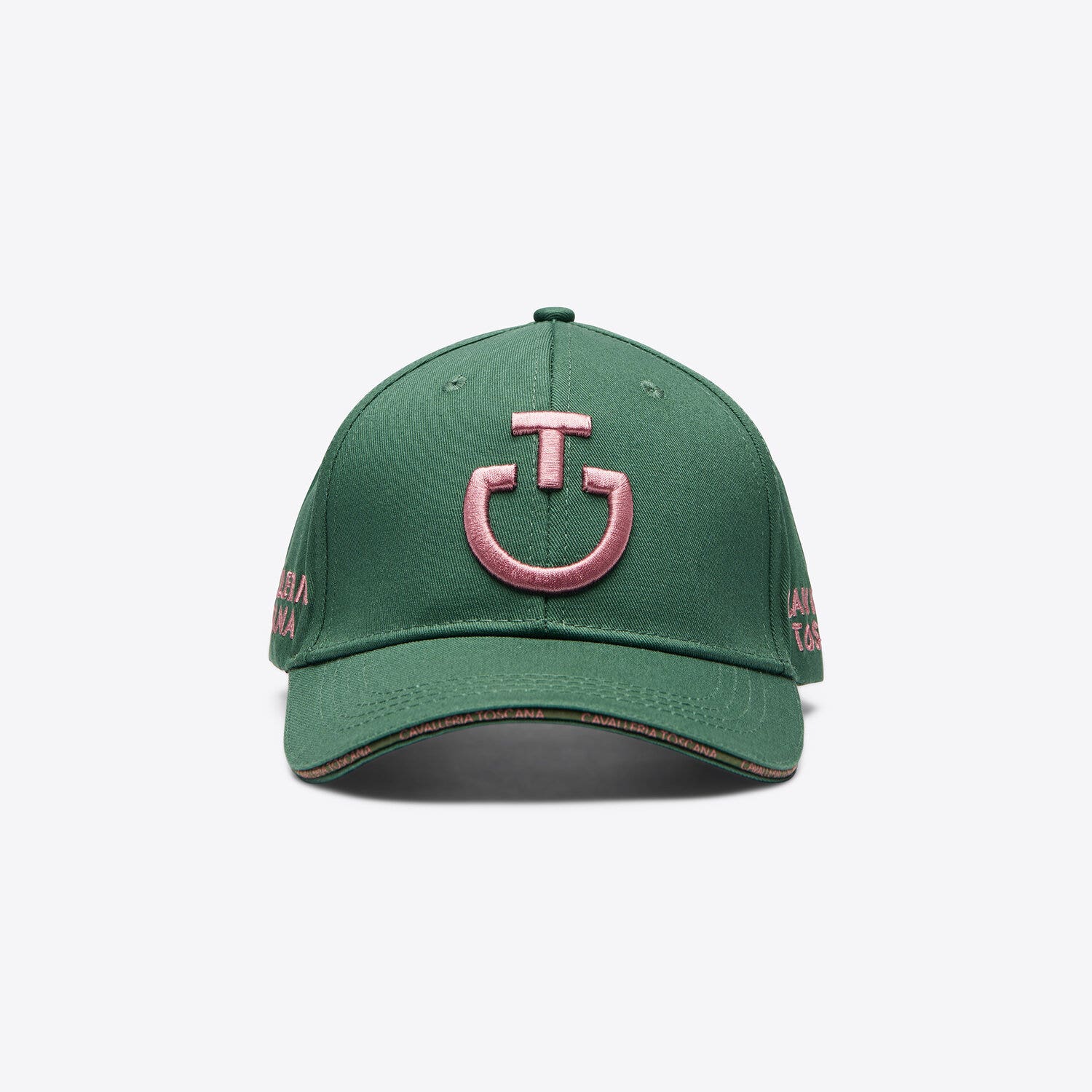 Cavalleria Toscana Cavalleria Toscana Cotton baseball cap with an embroidered logo GREEN / PINK-1