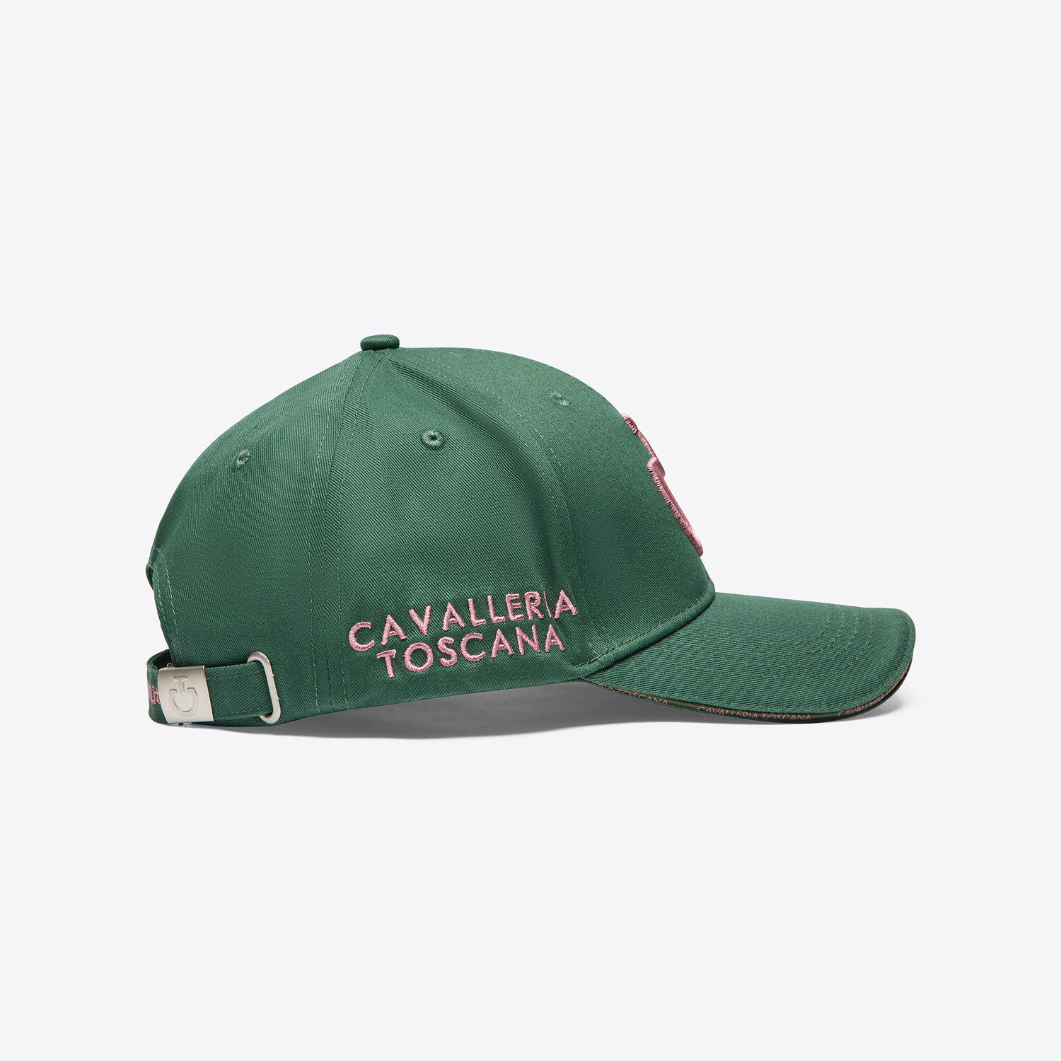 Cavalleria Toscana Cavalleria Toscana Cotton baseball cap with an embroidered logo GREEN / PINK-2