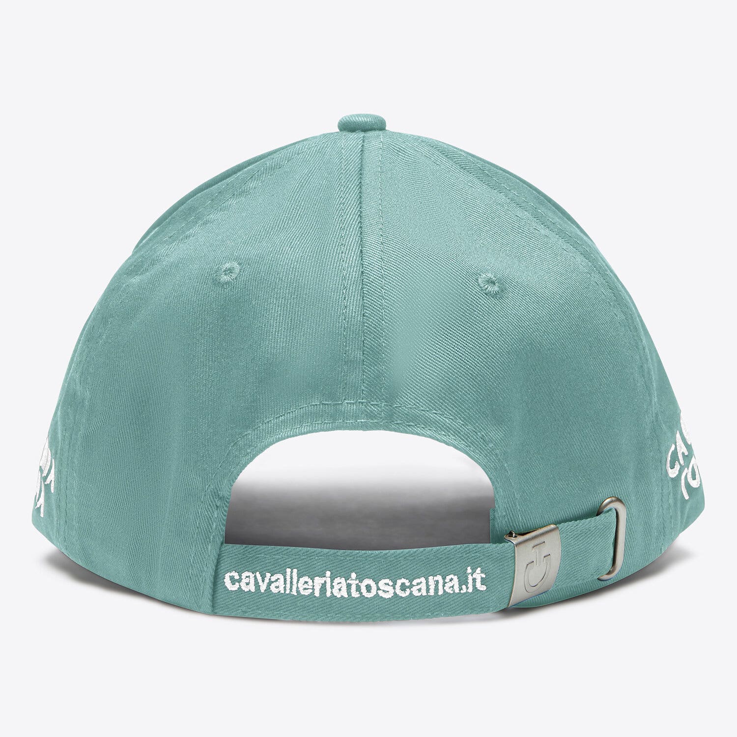 Cavalleria Toscana Cavalleria Toscana Cotton baseball cap with an embroidered logo 5Q01 LIGHT TEAL GREEN/WHITE-3