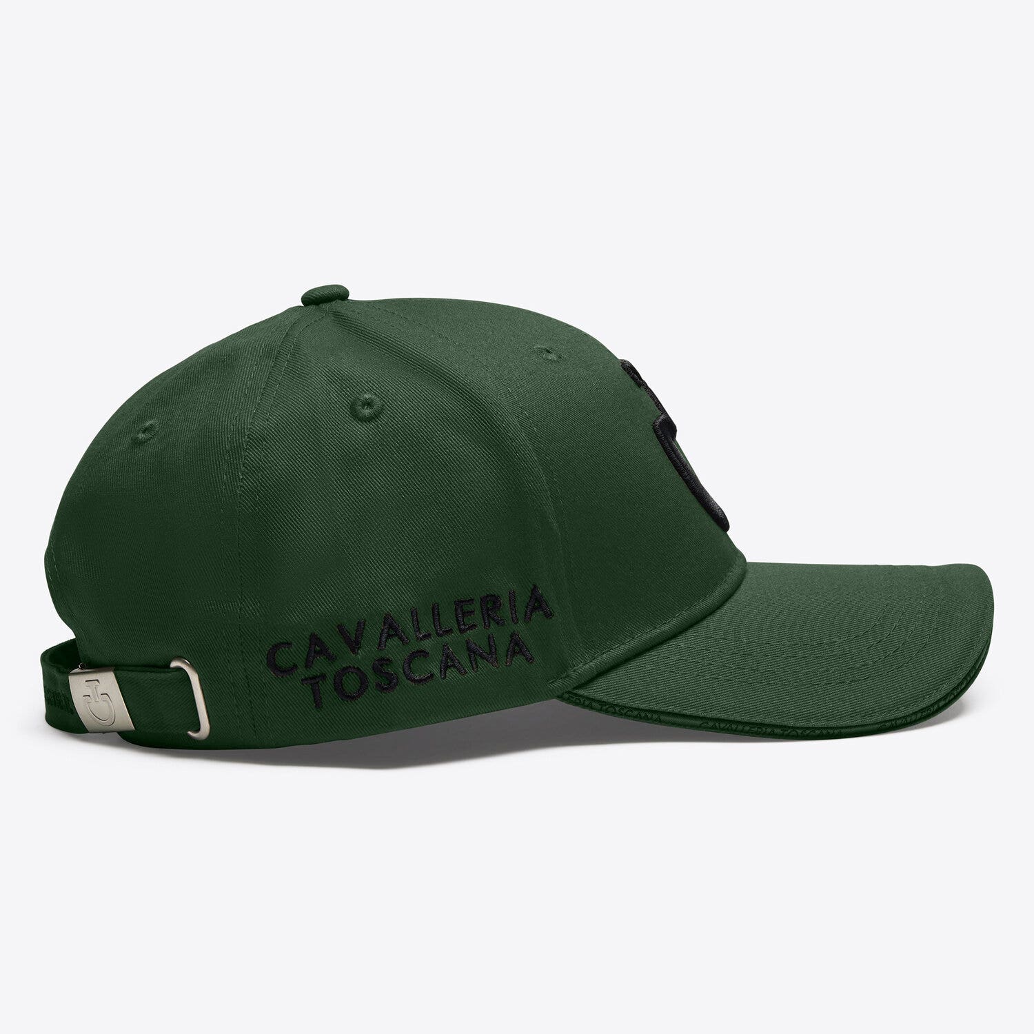 Cavalleria Toscana Cavalleria Toscana Cotton baseball cap with an embroidered logo JUNGLEGREEN/BLACK-2