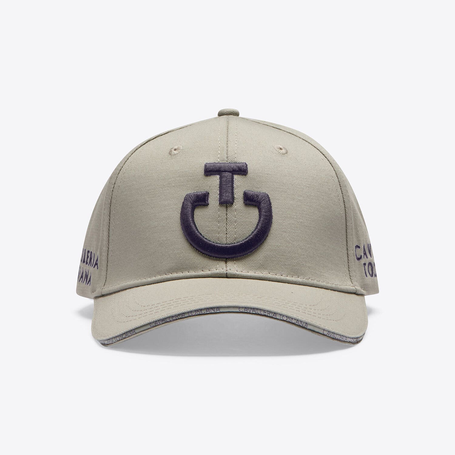 Cavalleria Toscana Cavalleria Toscana Cotton baseball cap with an embroidered logo BELGIAN BLOCK/CHARCOAL-1
