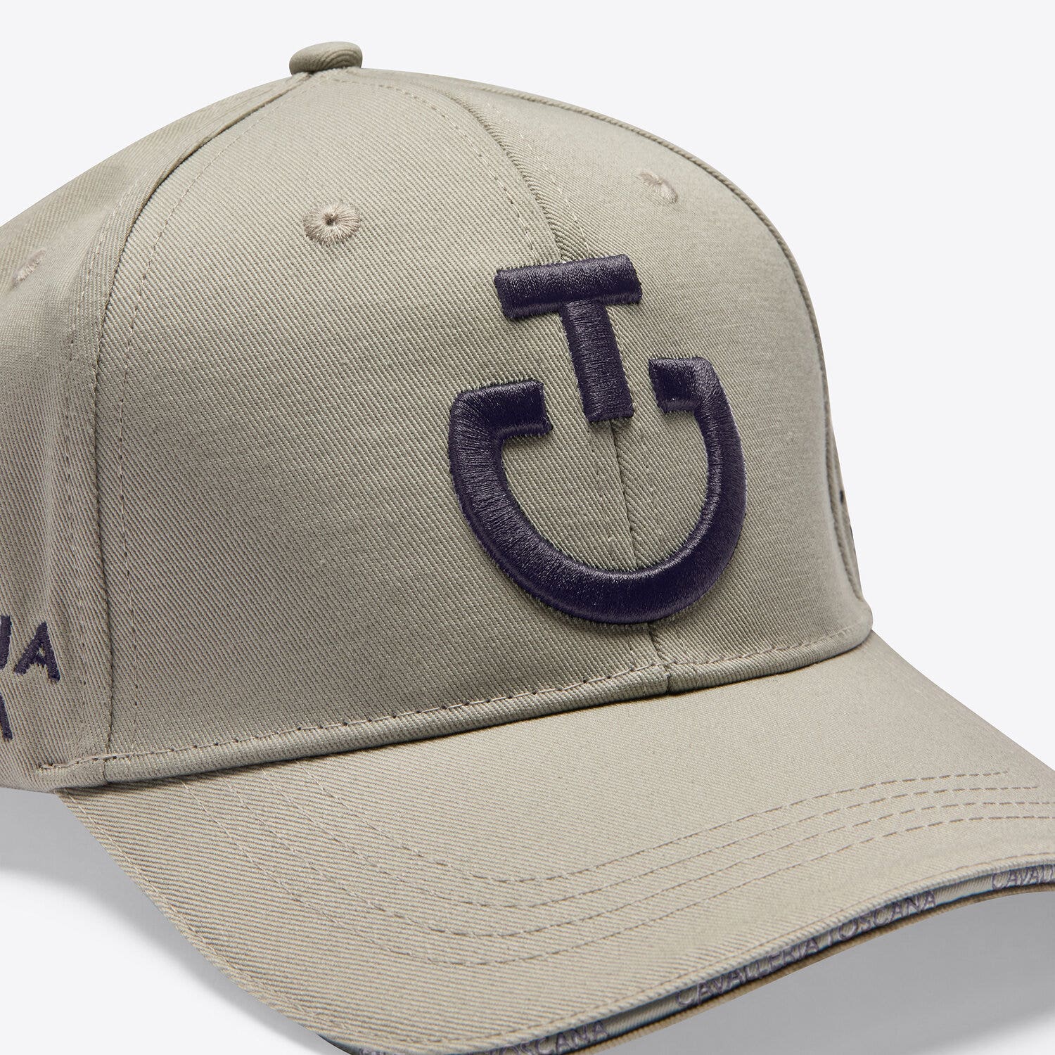 Cavalleria Toscana Cavalleria Toscana Cotton baseball cap with an embroidered logo BELGIAN BLOCK/CHARCOAL-4