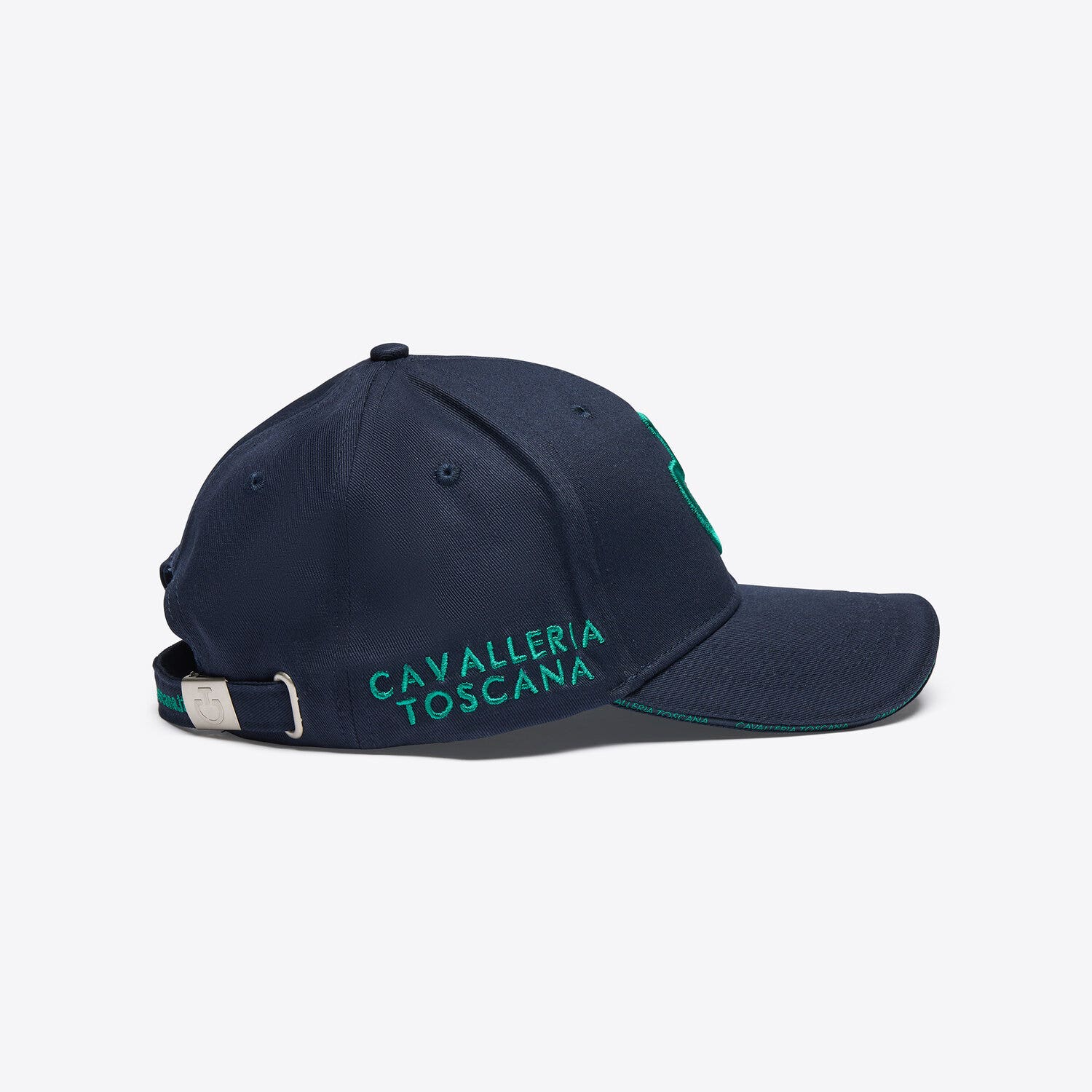 Cavalleria Toscana Cavalleria Toscana Cotton baseball cap with an embroidered logo 7953 BLU/VERDE BOSCO-2