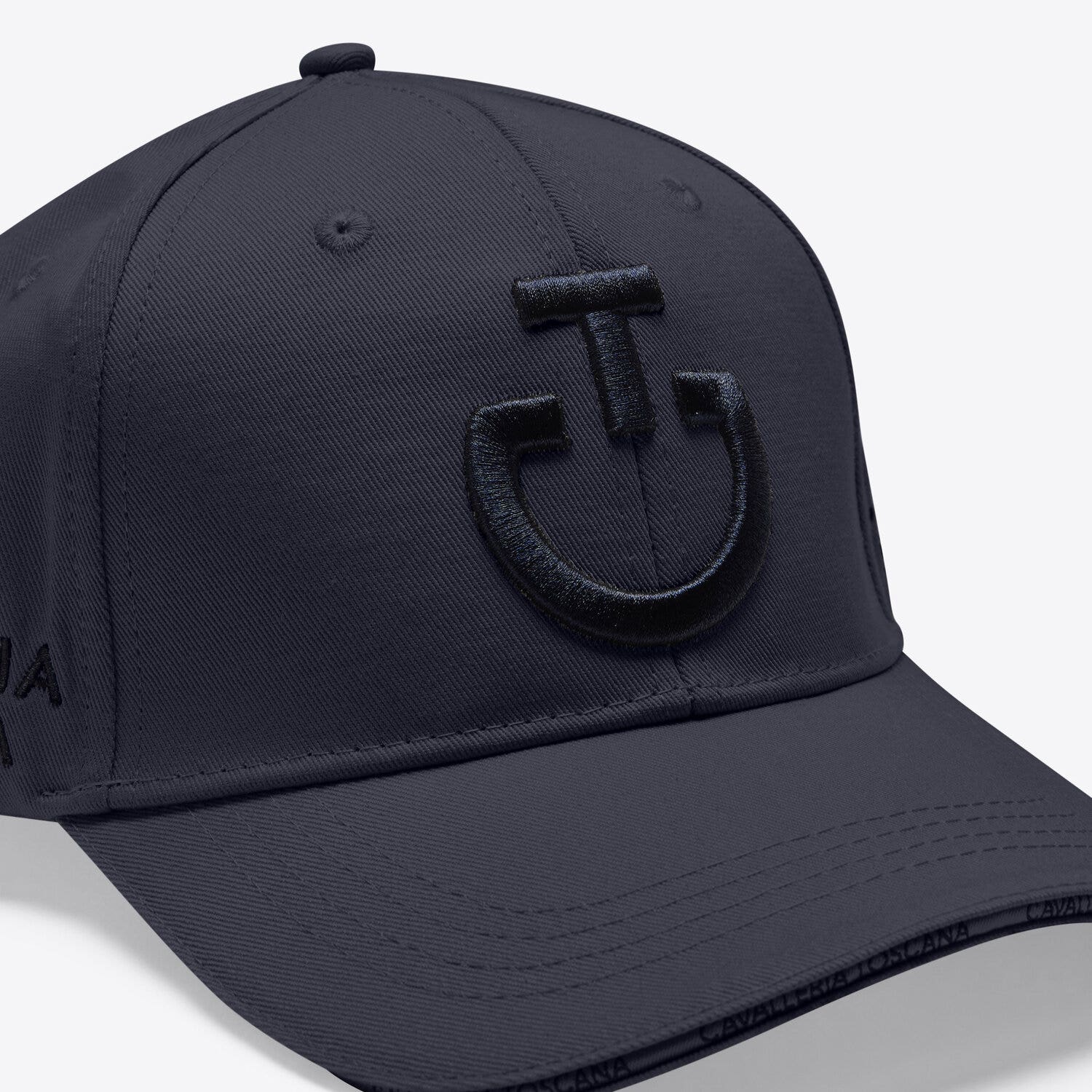 Cavalleria Toscana Cavalleria Toscana Cotton baseball cap with an embroidered logo CHARCOAL/BLACK-4