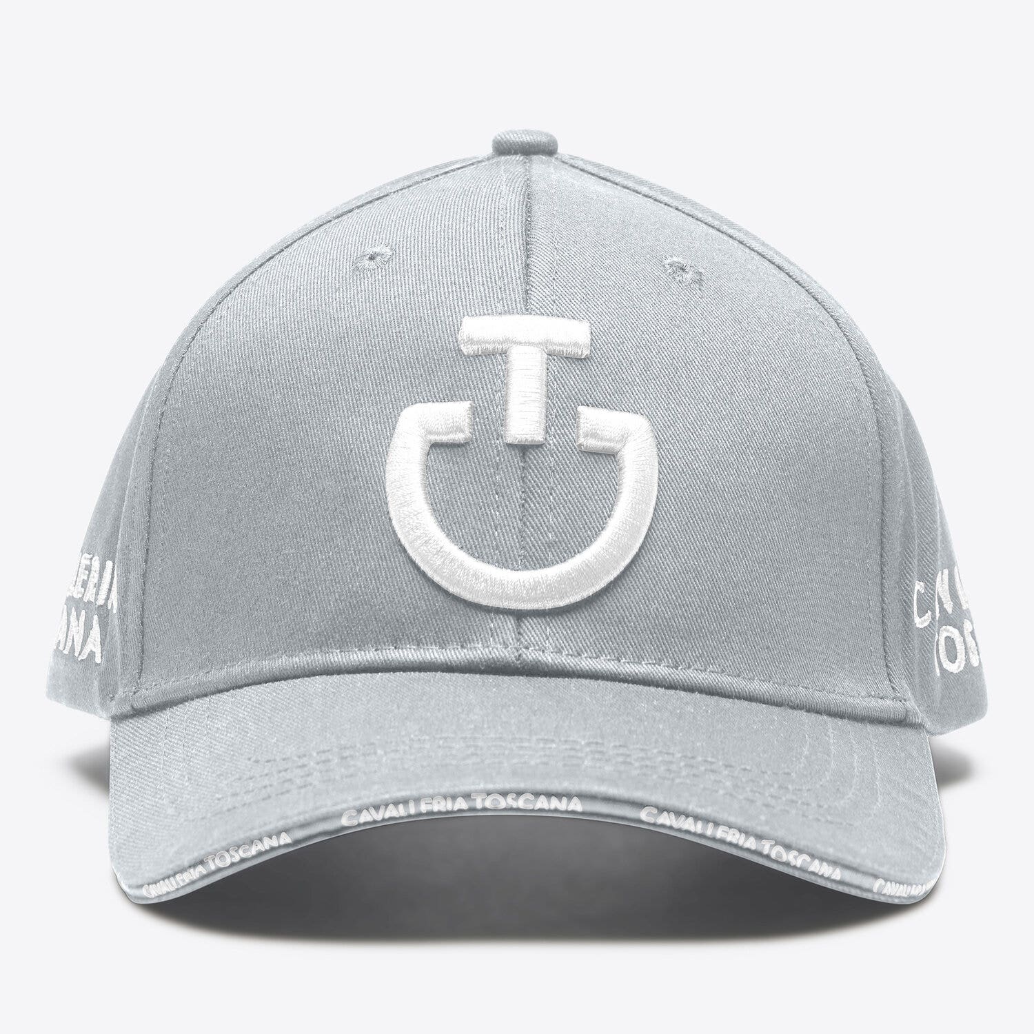 Cavalleria Toscana Cavalleria Toscana Cotton baseball cap with an embroidered logo LIGHT GREY-1