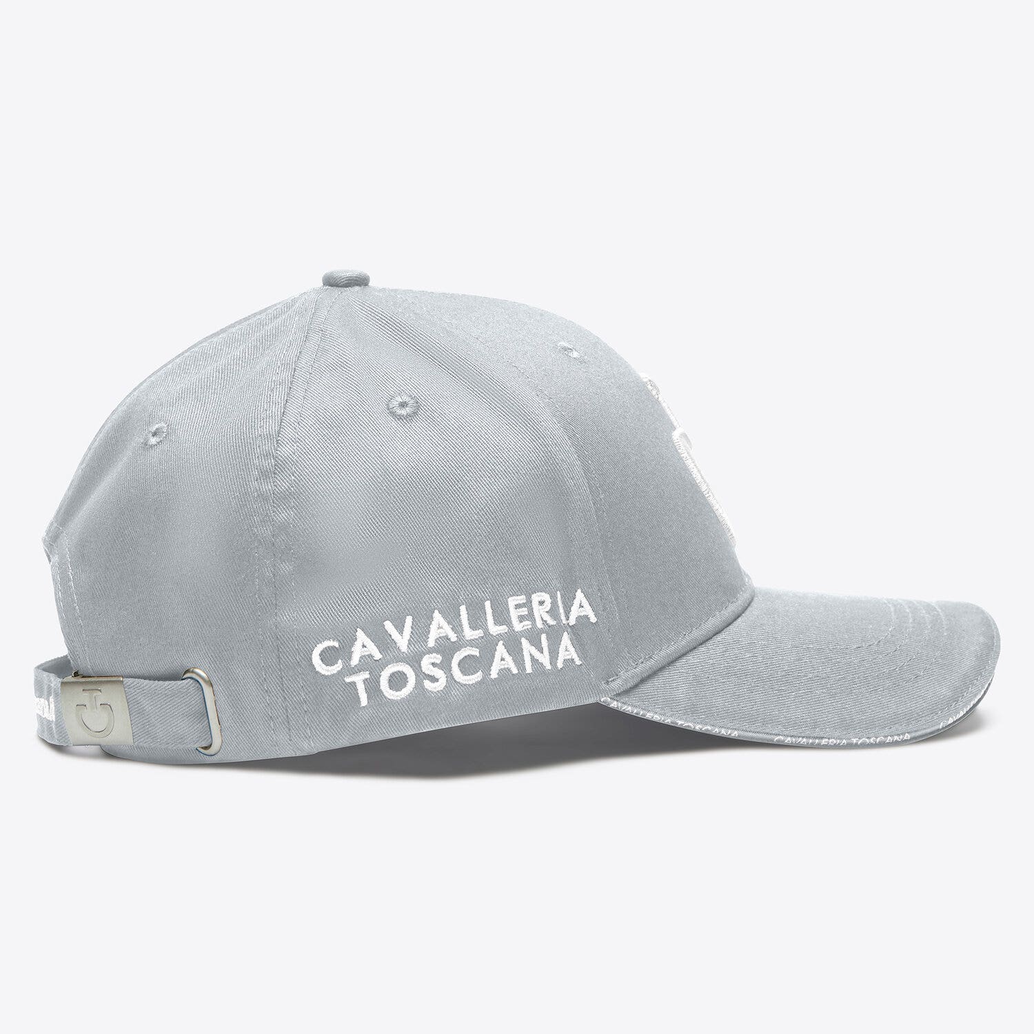 Cavalleria Toscana Cavalleria Toscana Cotton baseball cap with an embroidered logo LIGHT GREY-2