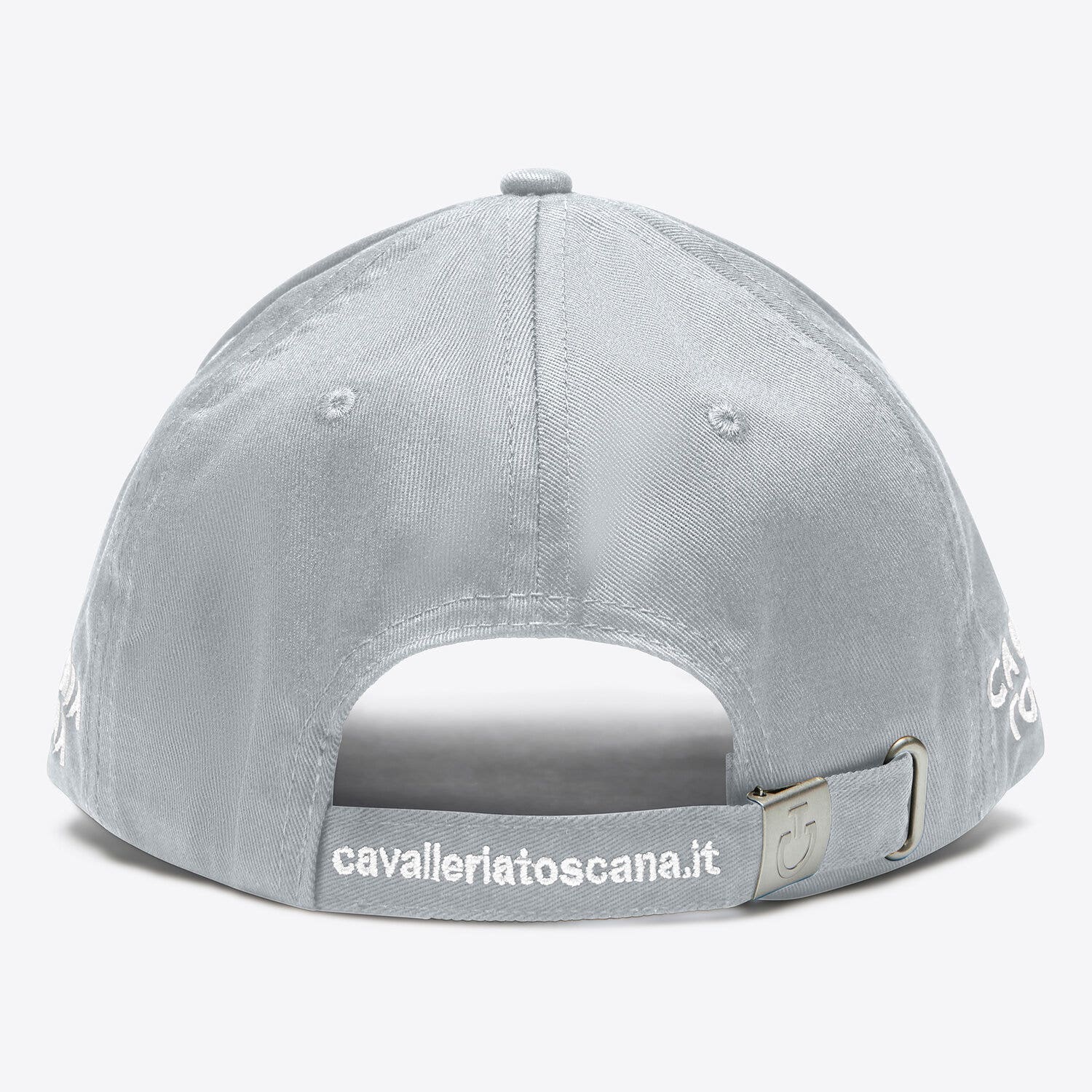 Cavalleria Toscana Cavalleria Toscana Cotton baseball cap with an embroidered logo LIGHT GREY-3