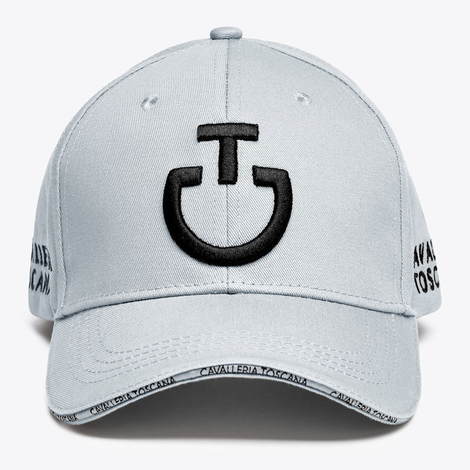 Cavalleria Toscana Cavalleria Toscana Cotton baseball cap with an embroidered logo LIGHT GREY/BLACK-1