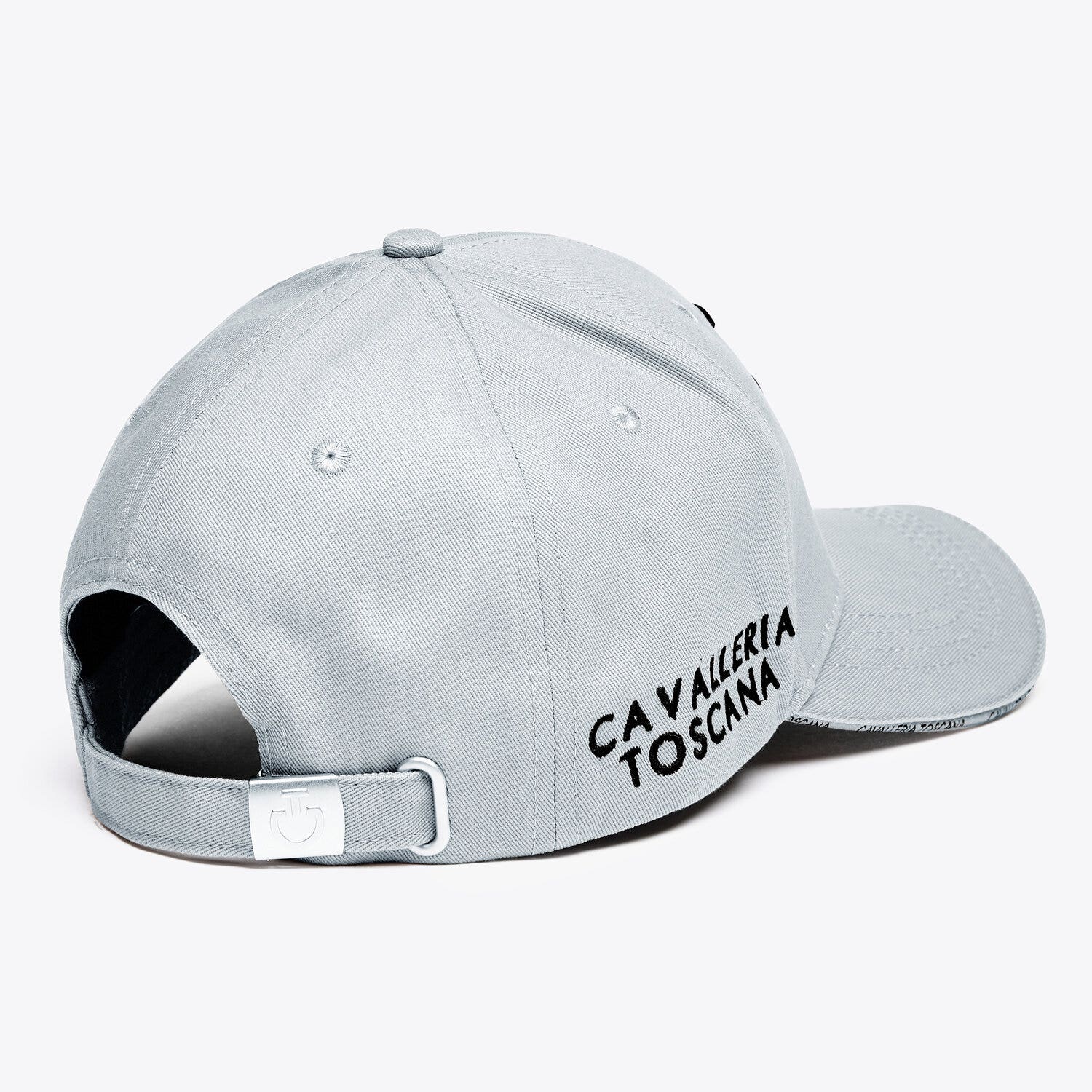 Cavalleria Toscana Cavalleria Toscana Cotton baseball cap with an embroidered logo LIGHT GREY/BLACK-3