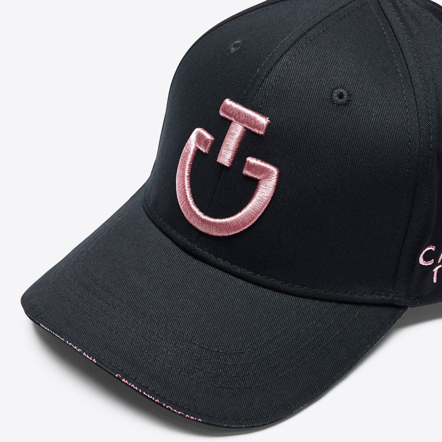 Cavalleria Toscana Cavalleria Toscana Cotton baseball cap with an embroidered logo BLACK / PINK-4