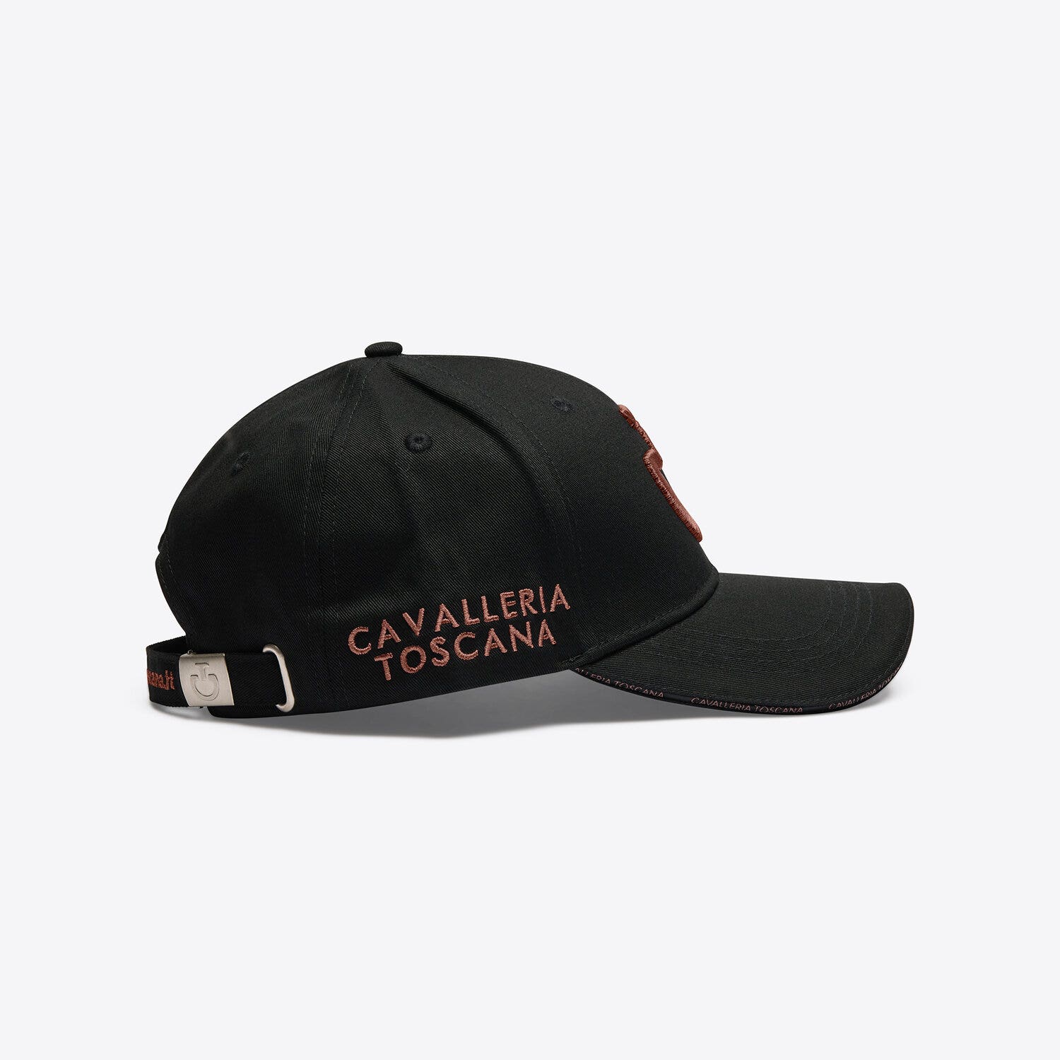 Cavalleria Toscana Cavalleria Toscana Cotton baseball cap with an embroidered logo BLACK/MINK-2