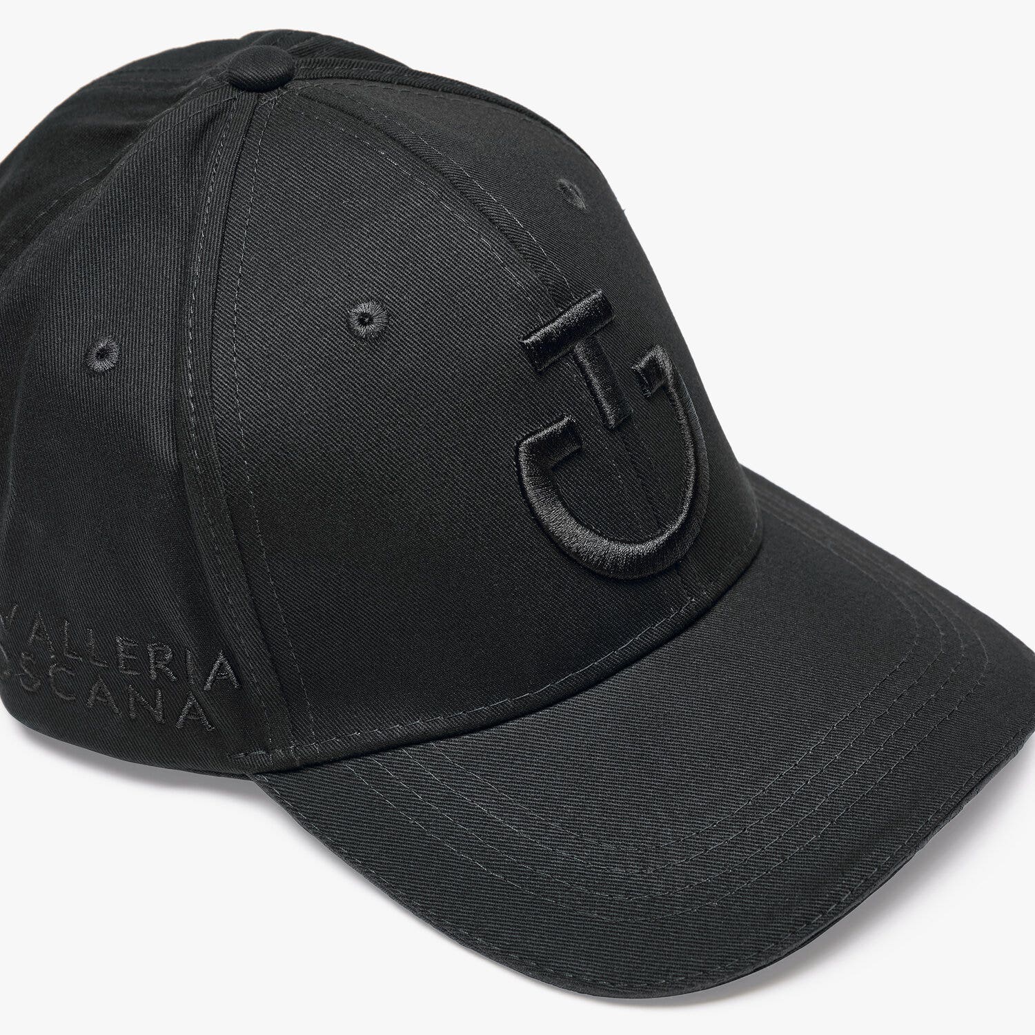 Cavalleria Toscana Cappellino in cotone con logo BLACK-2
