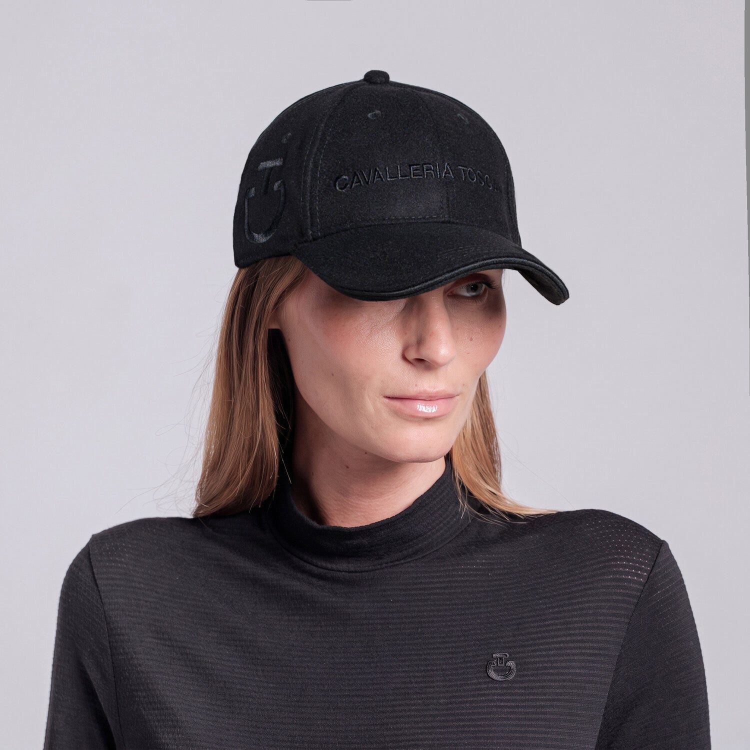 Cavalleria Toscana CT Wool Baseball Cap BLACK-1