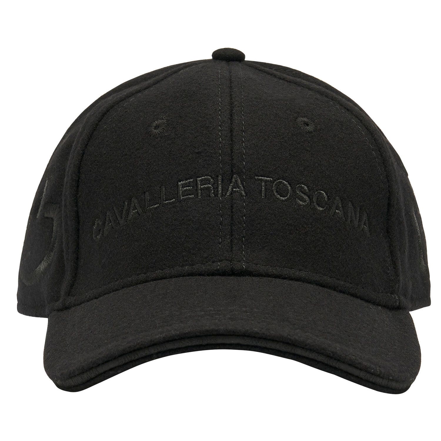 Cavalleria Toscana Wool cap with logo BLACK-3