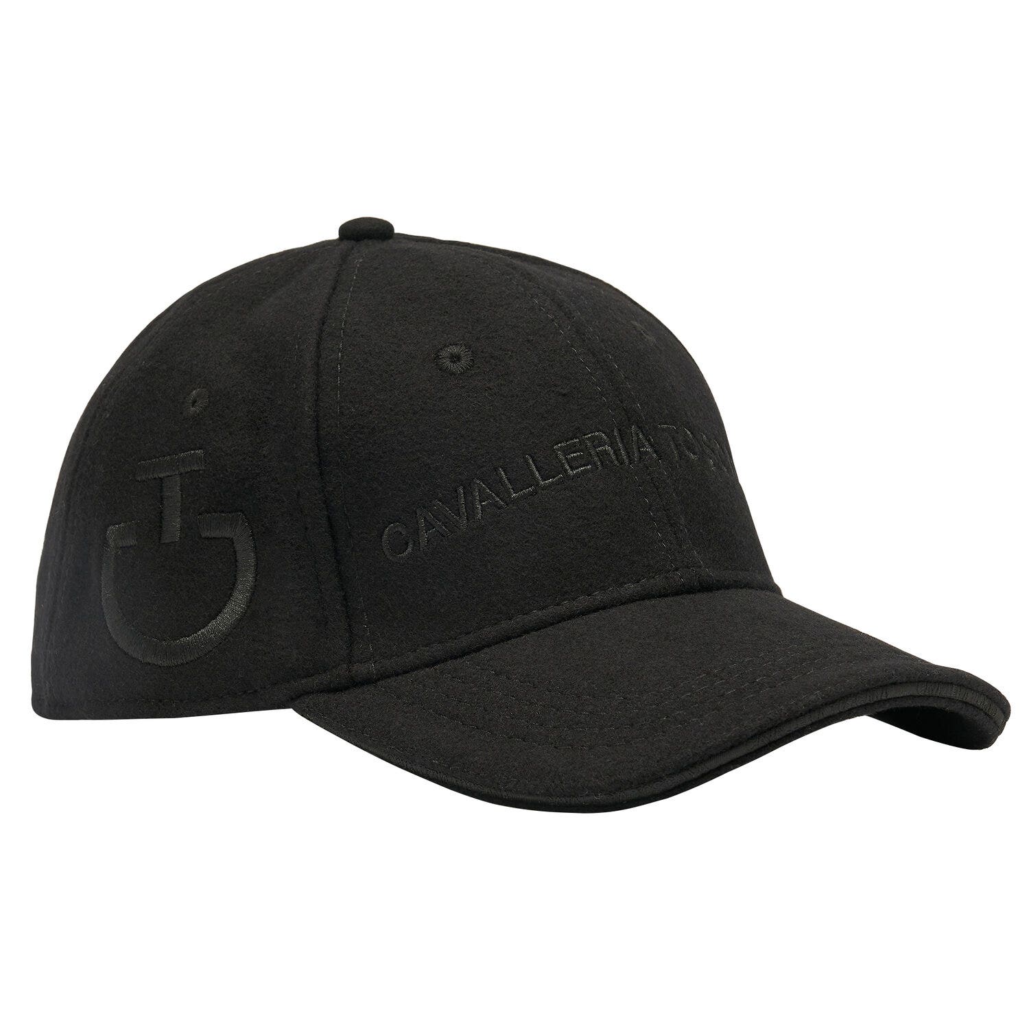 Cavalleria Toscana Wool cap with logo BLACK-4