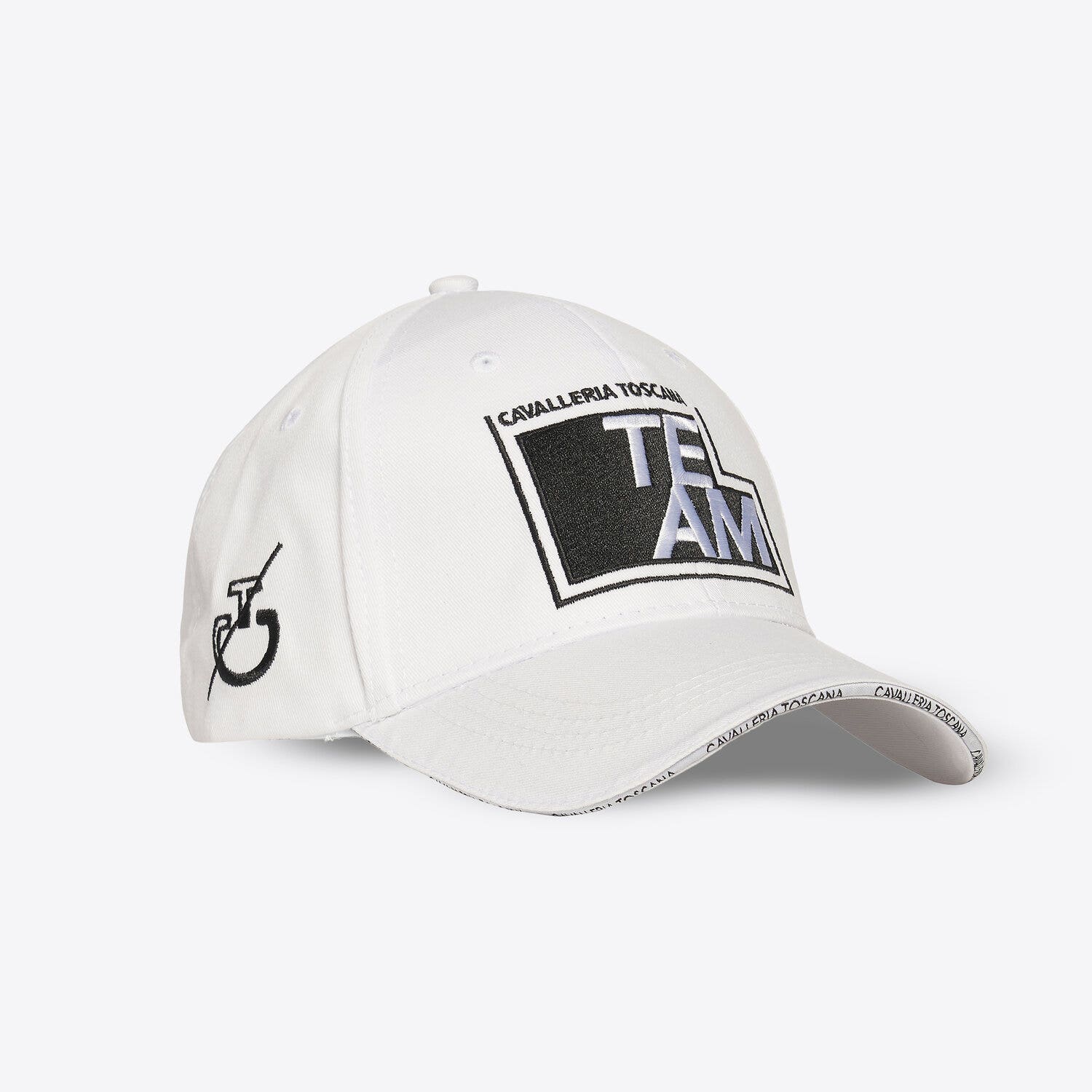 Cavalleria Toscana Cotton hat with embroidered logo WHITE-1