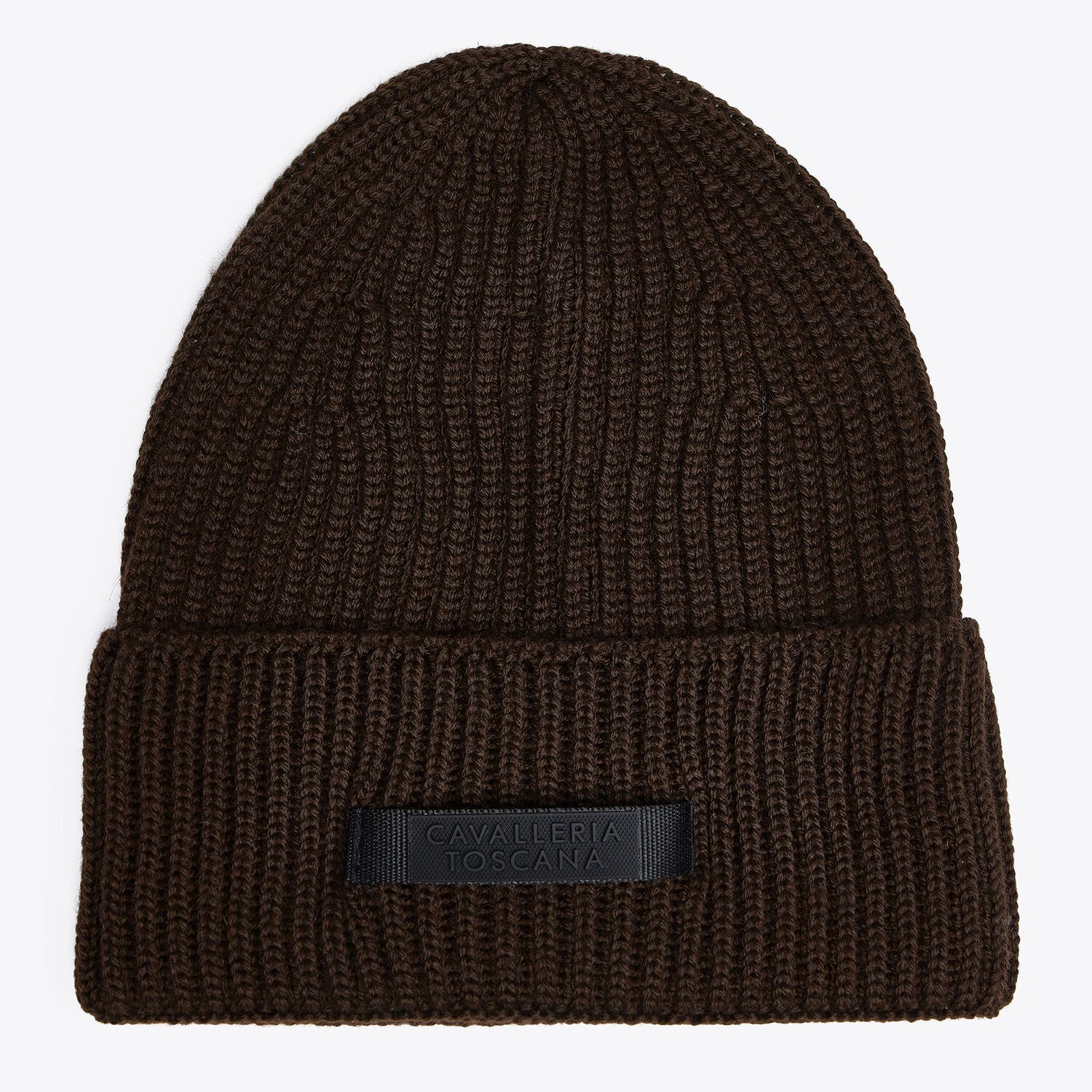 Cavalleria Toscana Merino wool beanie DARK CHOCOLATE-1