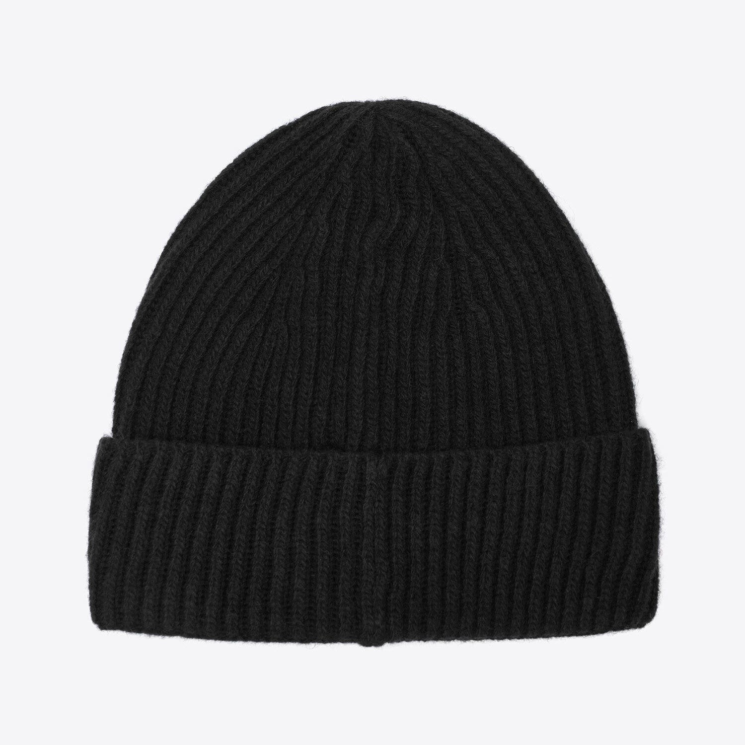 Cavalleria Toscana Merino wool beanie BLACK-2