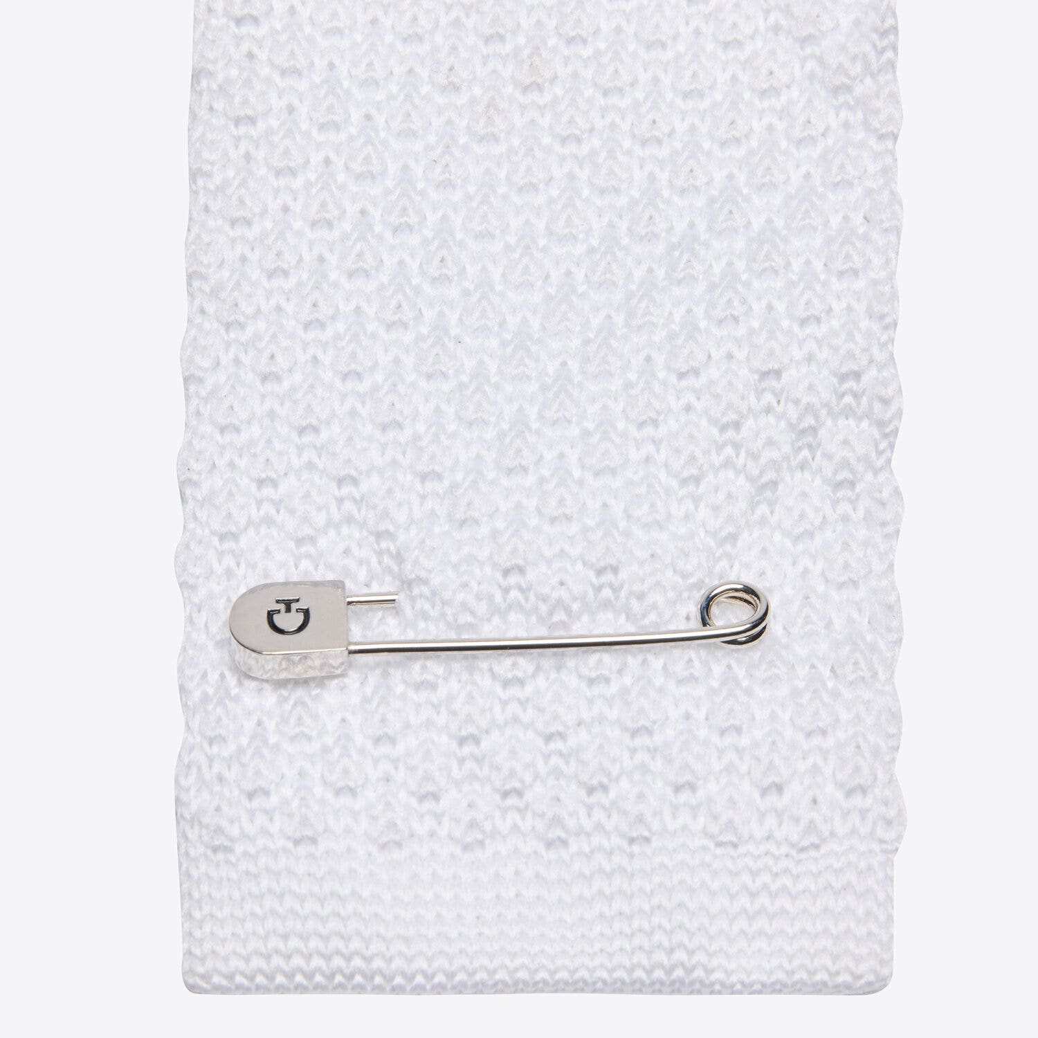 Cavalleria Toscana Cavalleria Toscana Tricot tie with logo WHITE-2