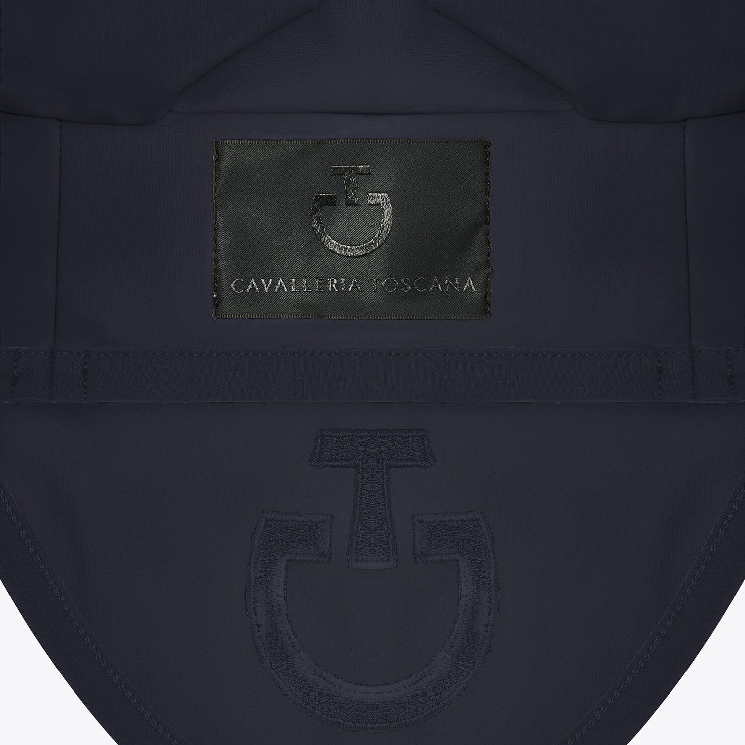 Cavalleria Toscana Cavalleria Toscana Lightweight Jersey Horse Earnet NAVY Logo NAVY-3