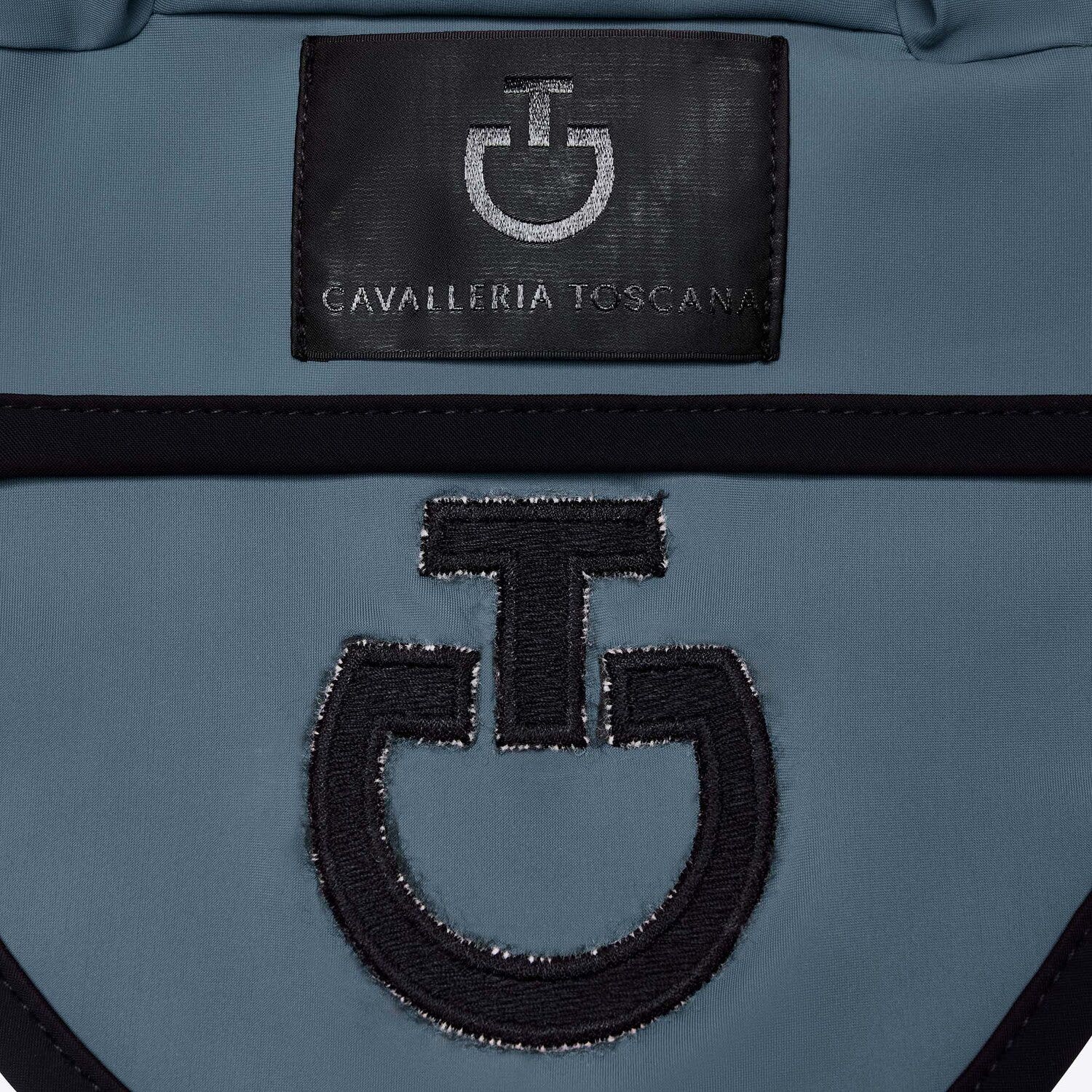 Cavalleria Toscana Cuffia cavallo in jersey leggero PETROLEUM / BLACK-3
