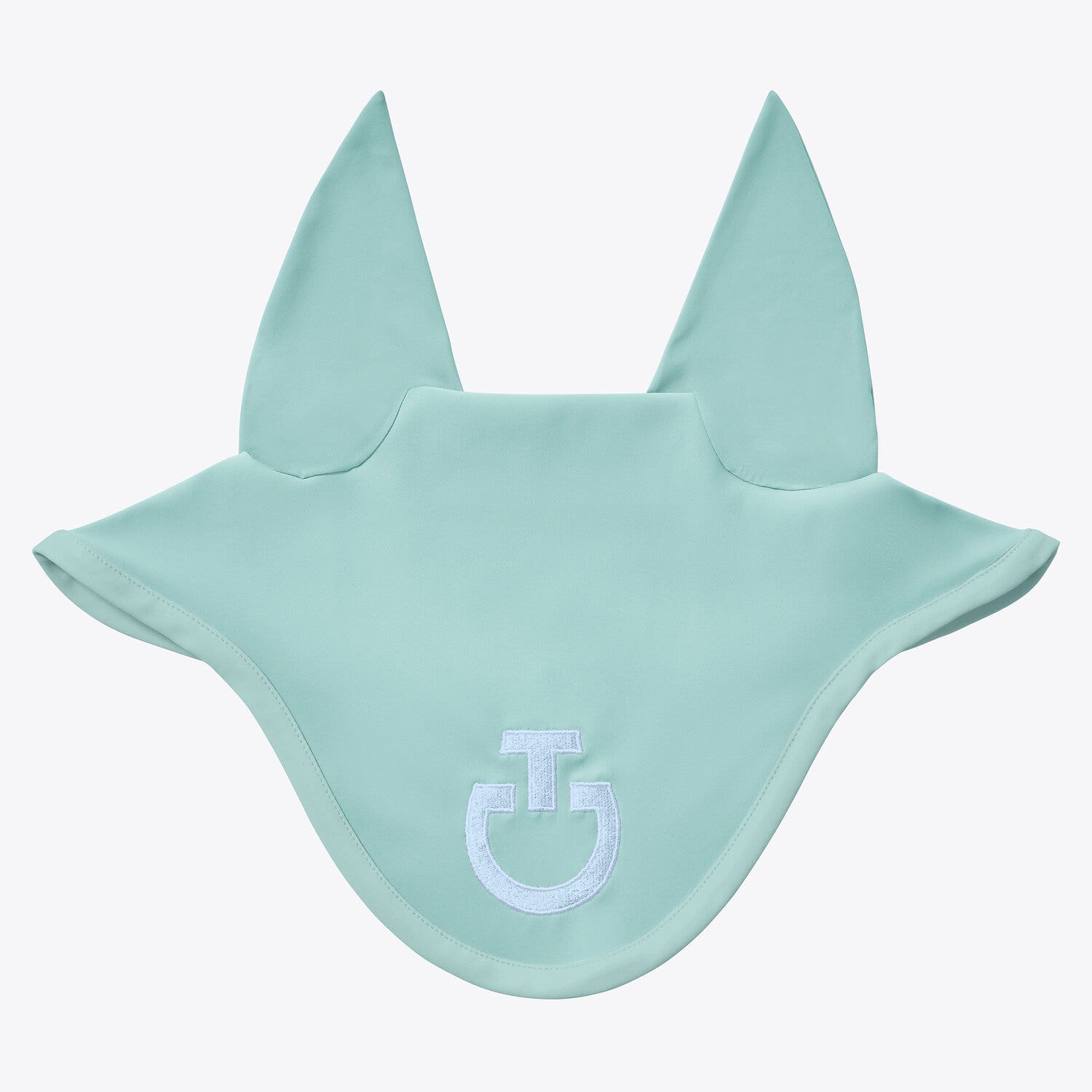 Cavalleria Toscana Cavalleria Toscana Lightweight Jersey Horse Earnet LIGHT TEAL GREEN/ BLUE FOG-1