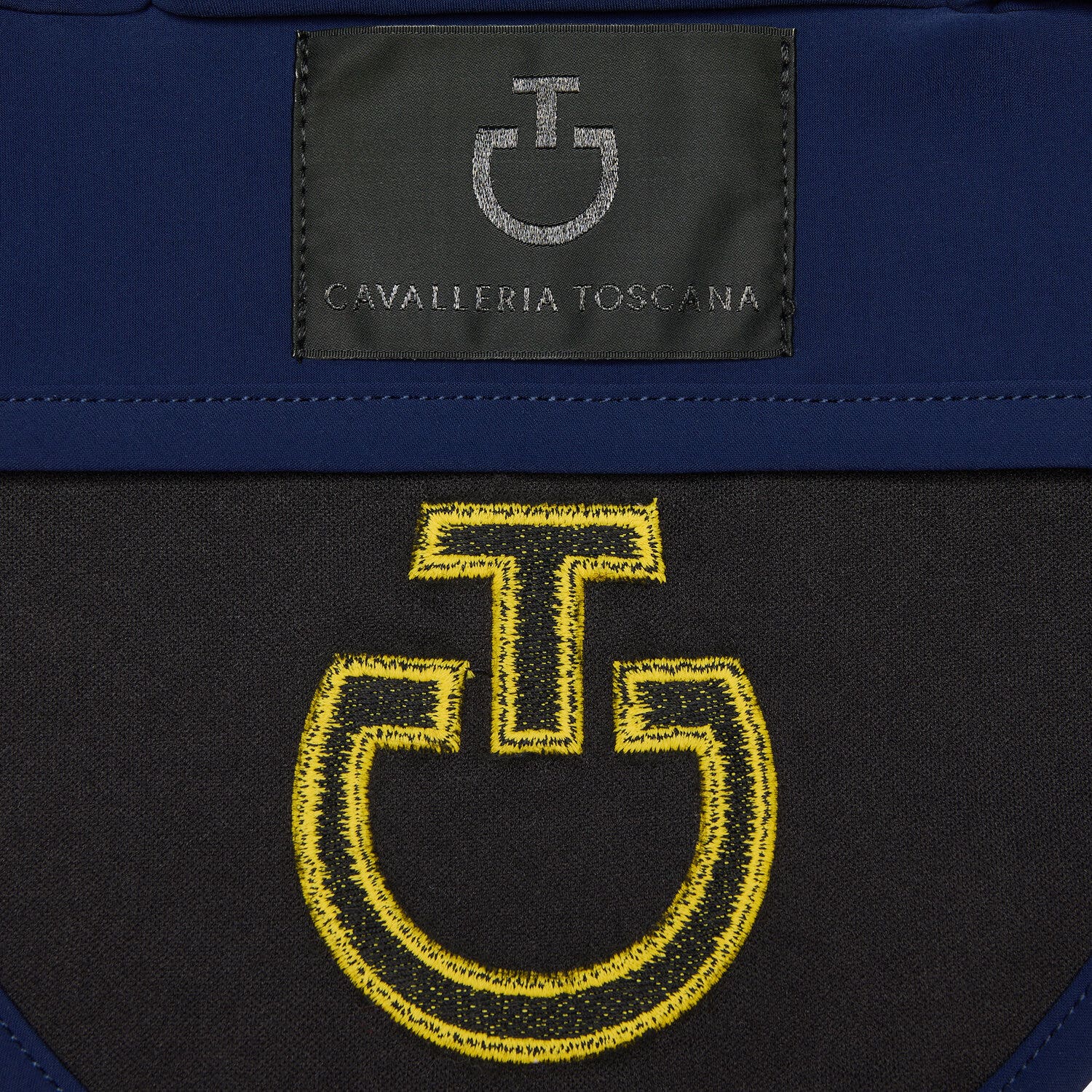 Cavalleria Toscana Cavalleria Toscana Lightweight Jersey Horse Earnet 722H BLUROYAL/GIALLO OCRA-3