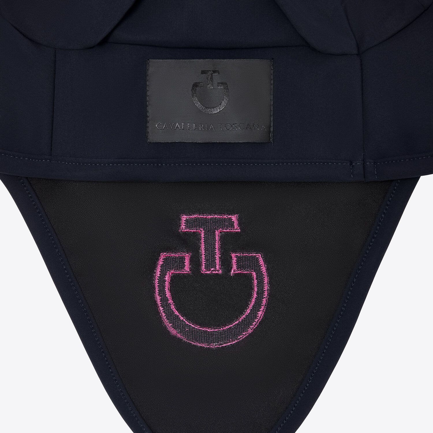 Cavalleria Toscana Lightweight jersey attachable earnet Navy Blue/ Rose-3