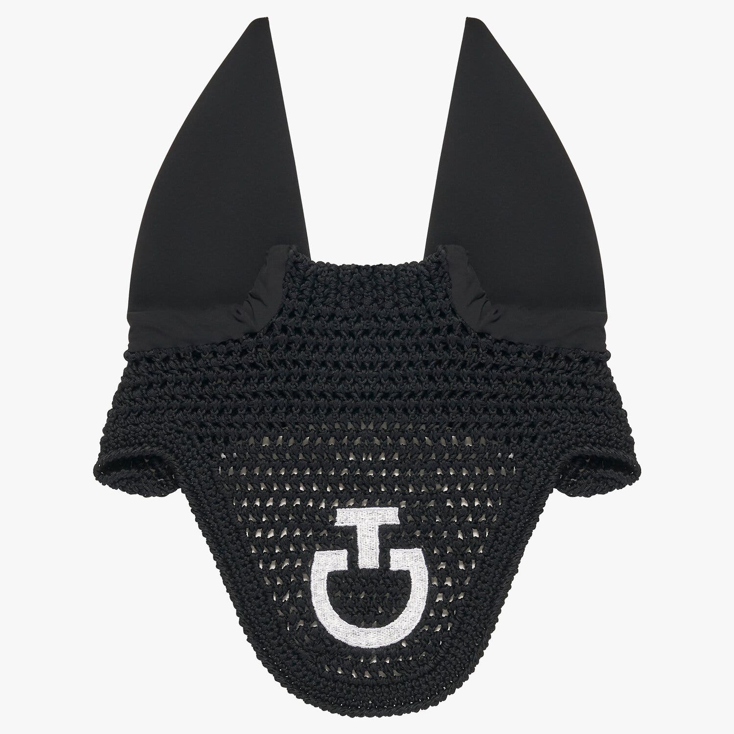 Cavalleria Toscana Cuffia per cavallo Cavalleria Toscana leggera lavorata all'uncinetto BLACK-1