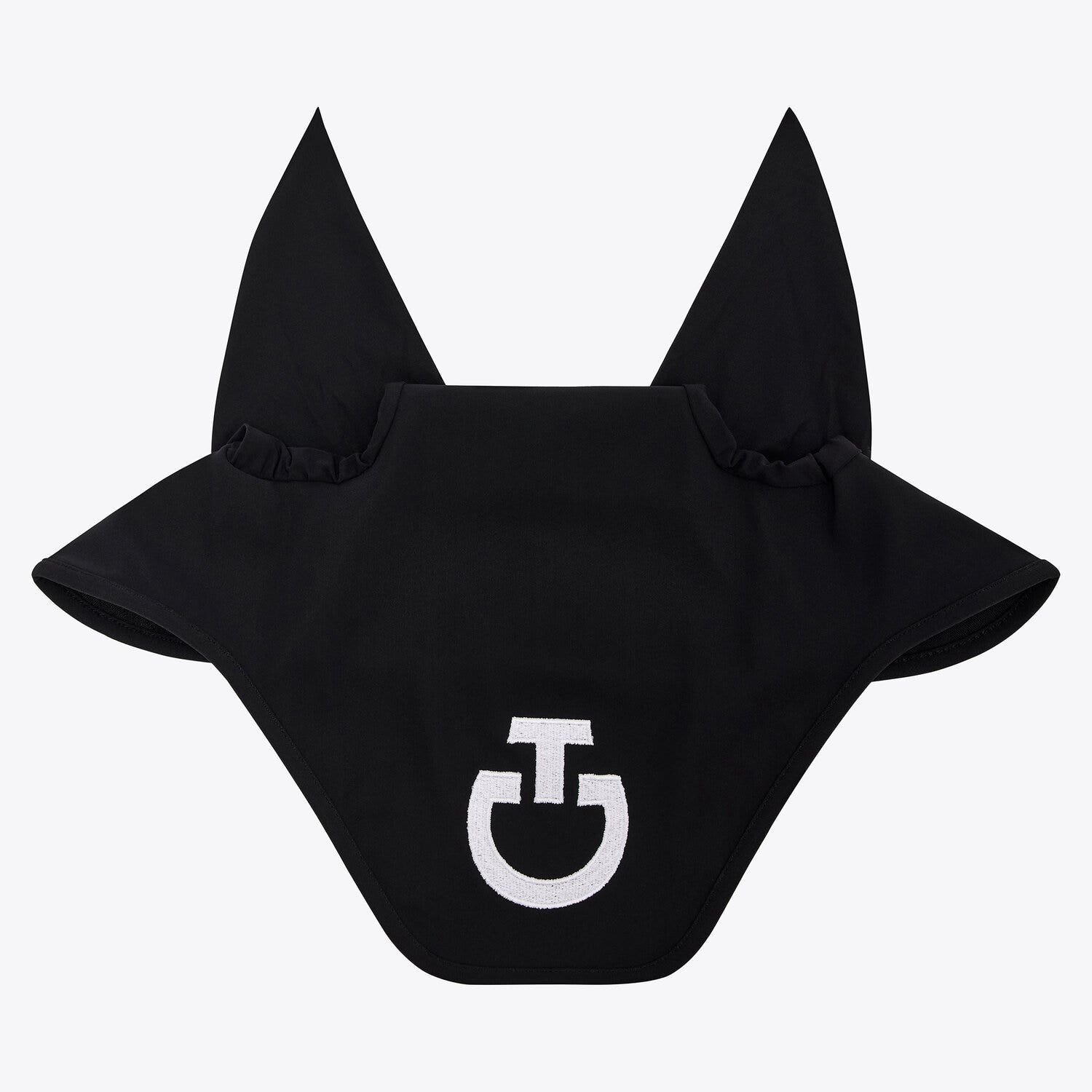 Cavalleria Toscana Lightweight jersey ear bonnet BLACK-1