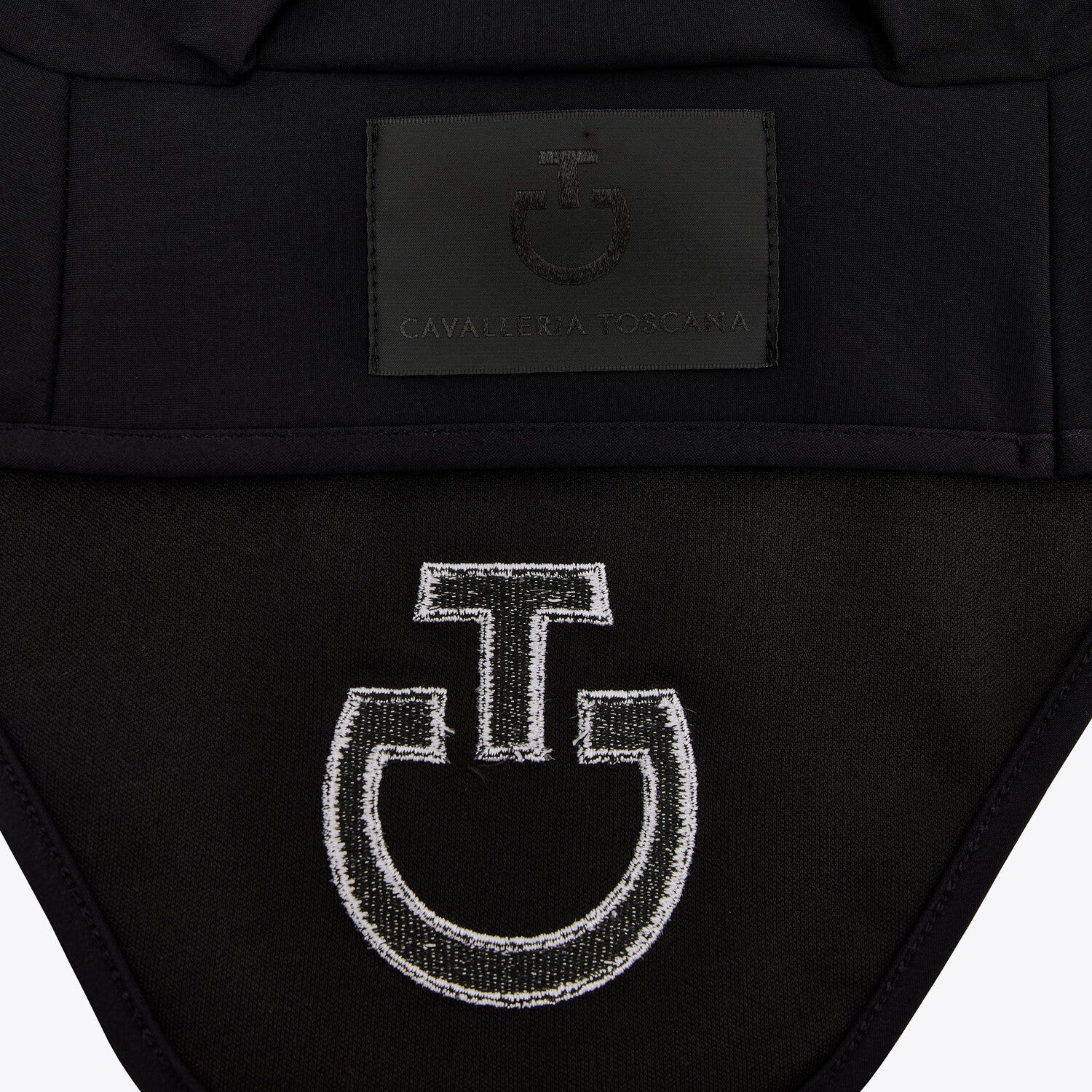 Cavalleria Toscana Lightweight jersey ear bonnet BLACK-2