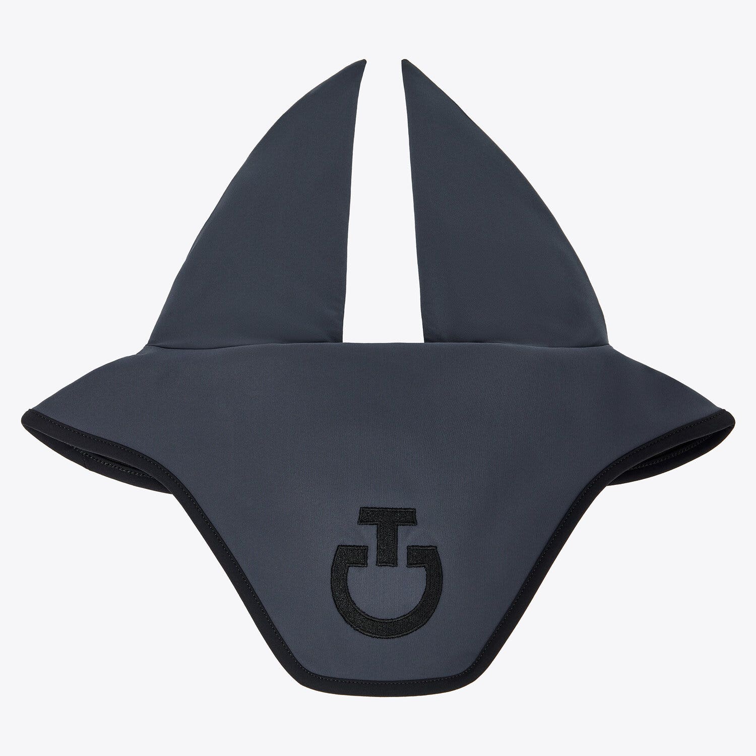 Cavalleria Toscana Lightweight jersey ear bonnet ANTHRACITE GREY/BLACK-1