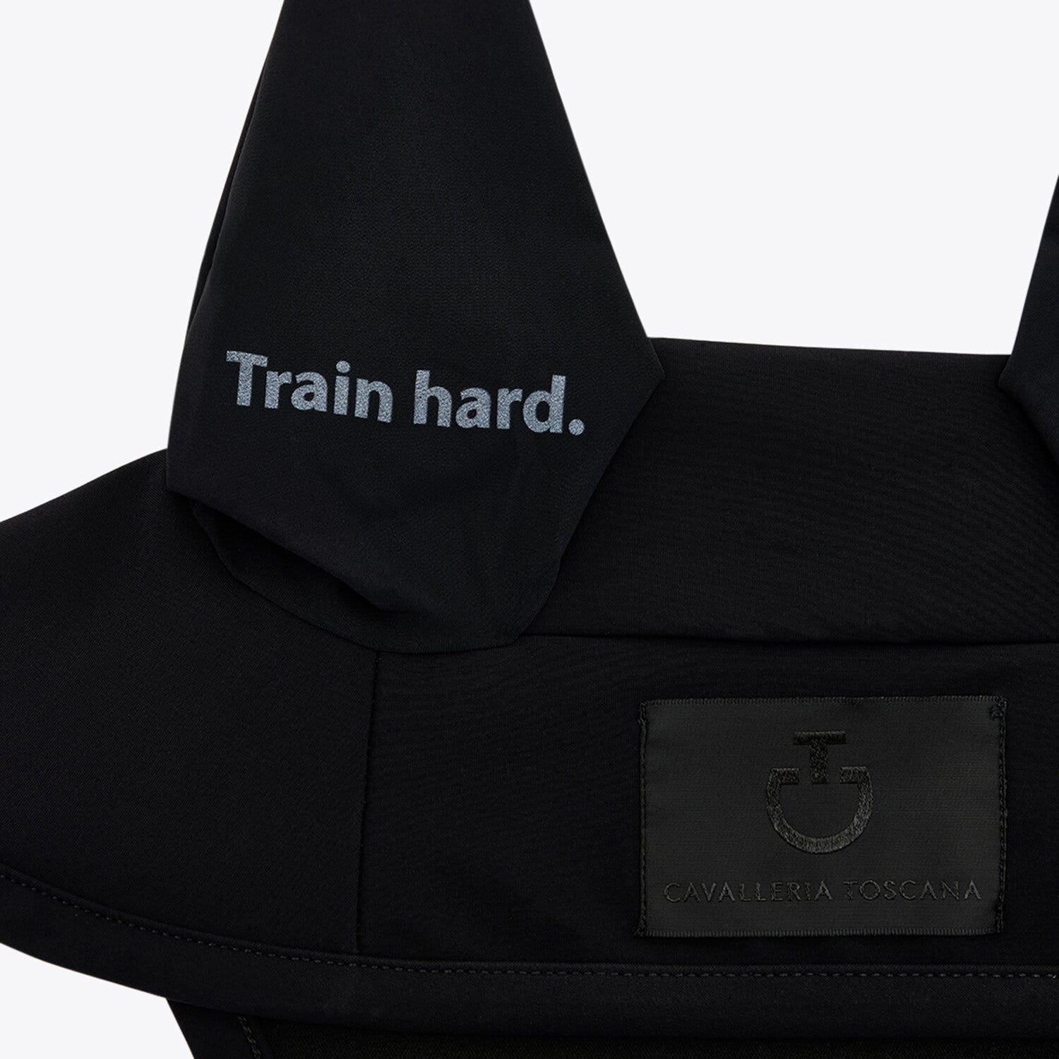 Cavalleria Toscana Lightweight jersey ear bonnet BLACK-3