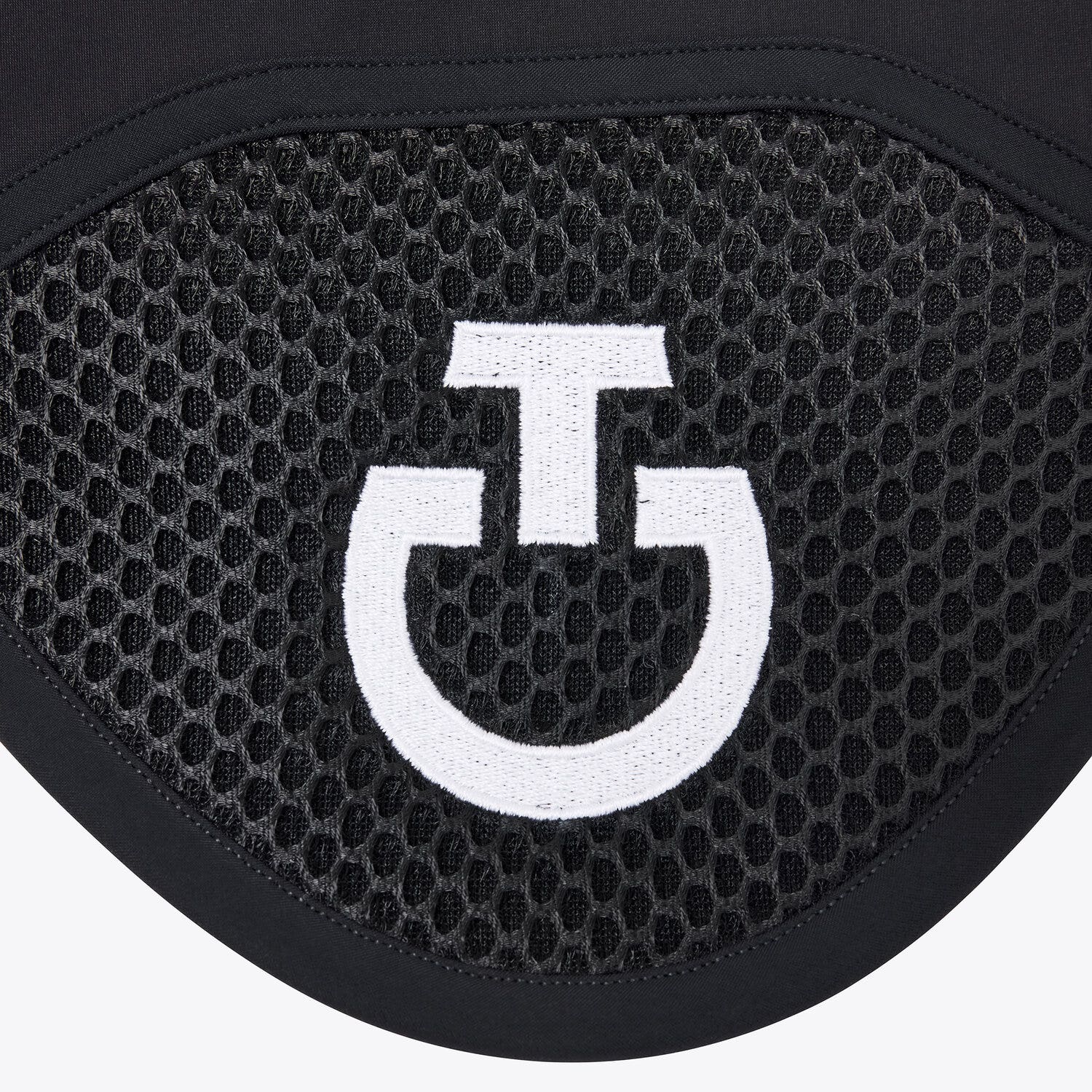 Cavalleria Toscana Jersey and mesh ear bonnet BLACK-2