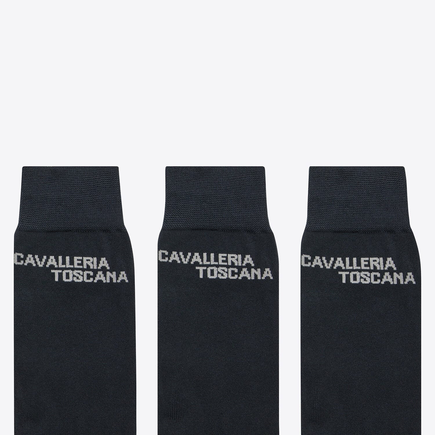 Cavalleria Toscana Jacquard Logo 3-Pack Socks