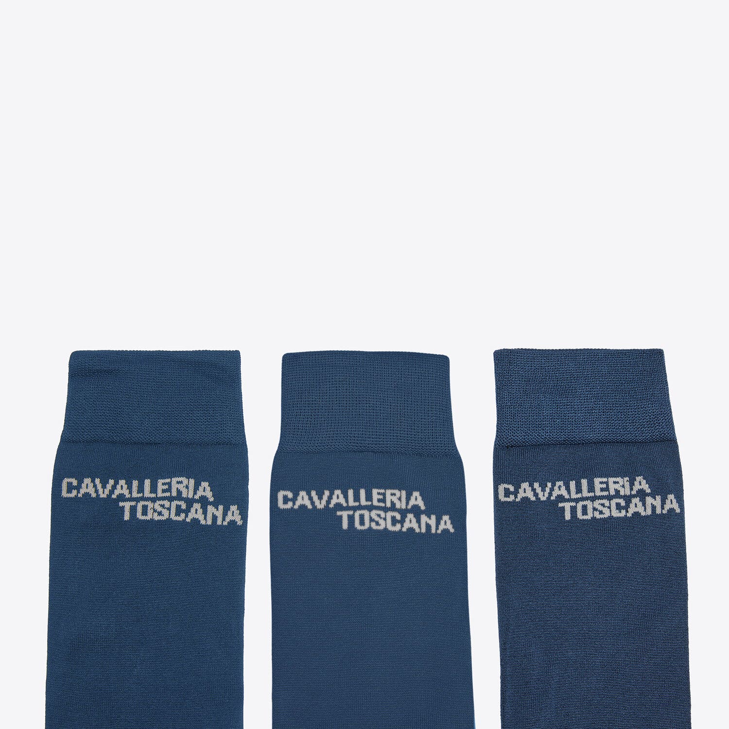 Cavalleria Toscana Cavalleria Toscana Jacquard Logo 3-Pack Socks DARK BLUE/DARK BLUE-1