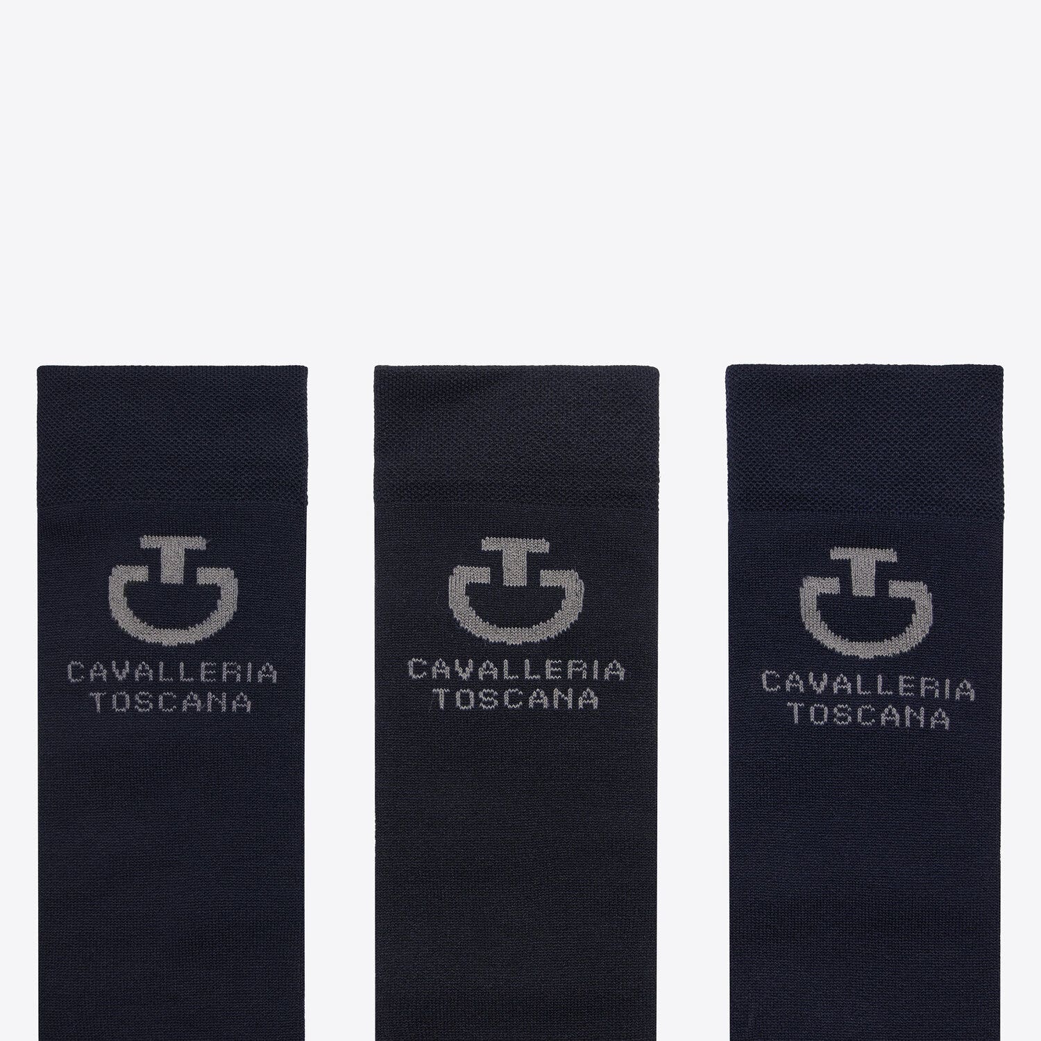 Cavalleria Toscana Cavalleria Toscana Jacquard Logo 3-Pack Socks DARKBLUE/DARKBLUE-4