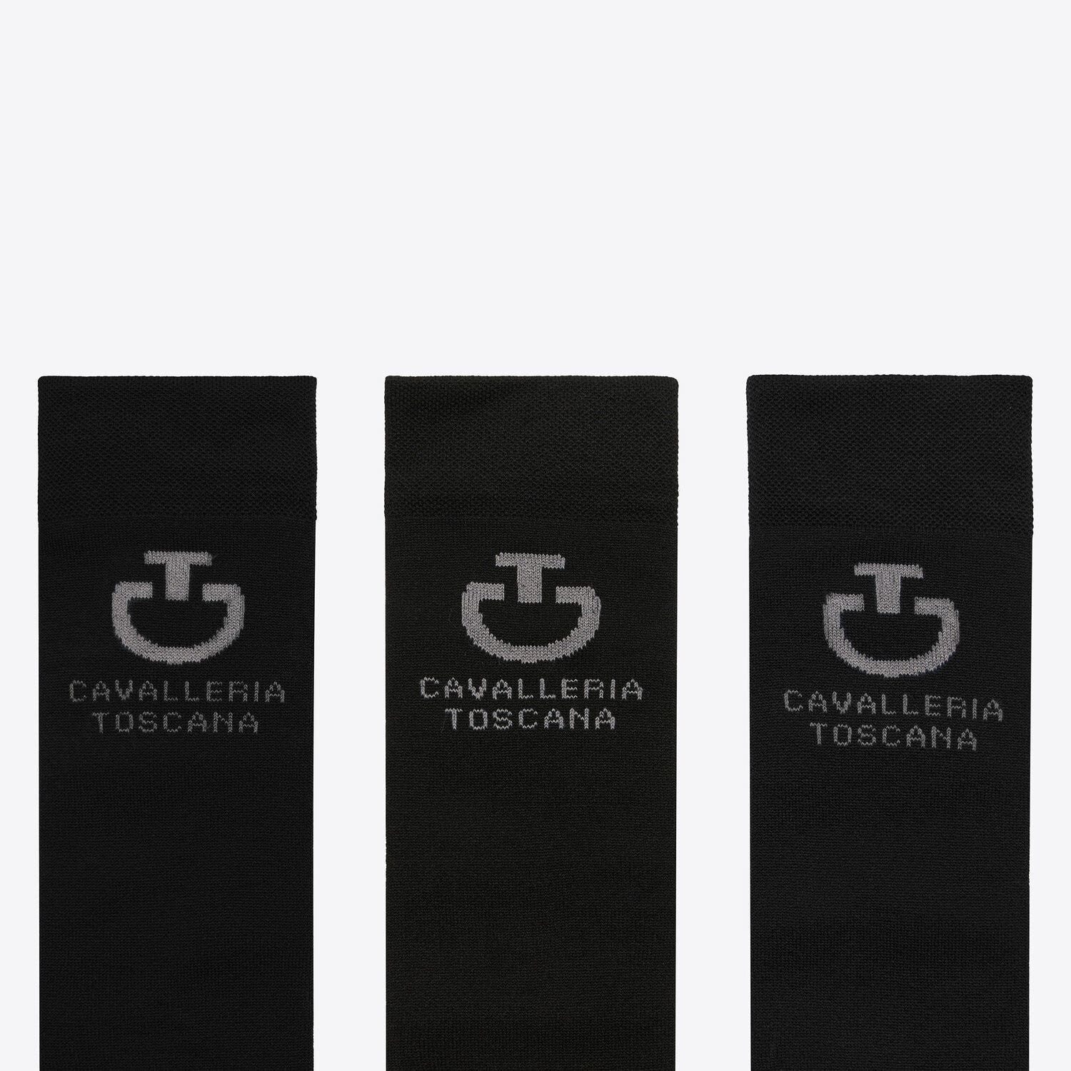 Cavalleria Toscana Cavalleria Toscana Jacquard Logo 3-Pack Socks BLACK-4