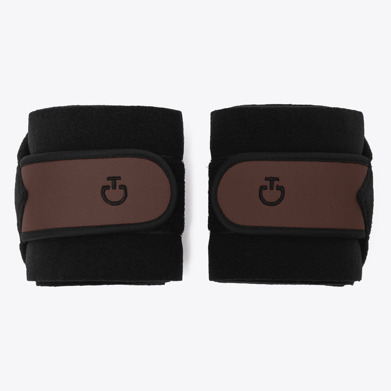 Cavalleria Toscana Fleece leg bandages BLCK/DARK CHOCOLATE-1