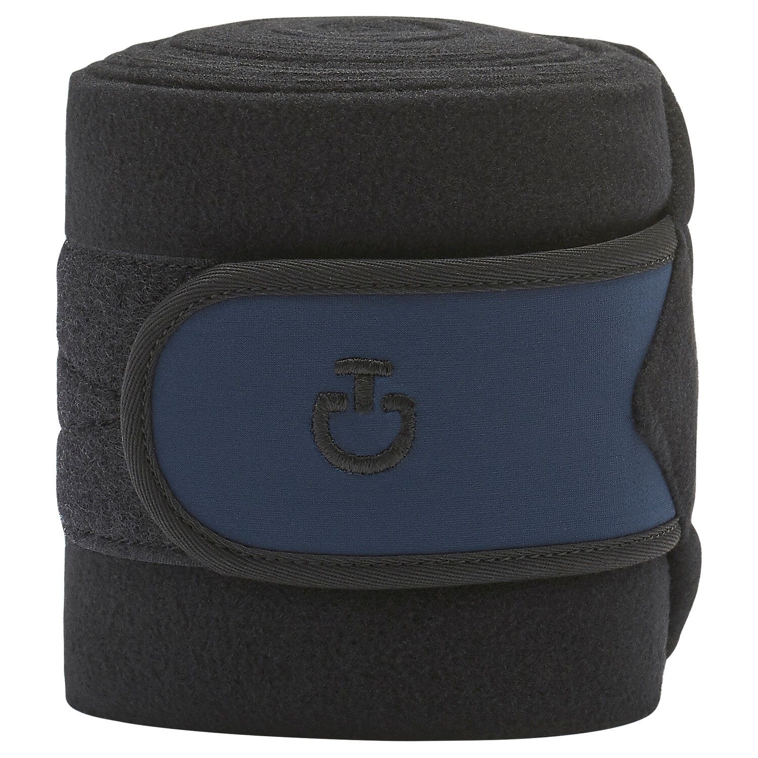 Cavalleria Toscana Fleece leg bandages BLACK / OCEAN BLUE-1