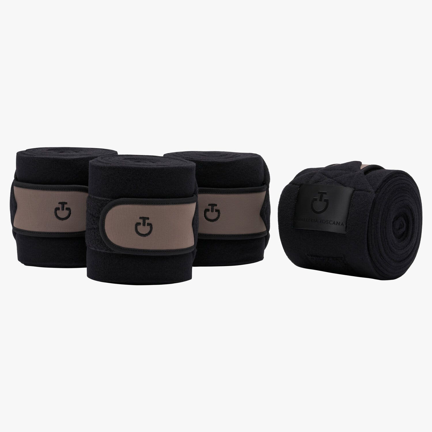 Cavalleria Toscana Set of 4 bands in technical fleece BLACK TORTORA-1