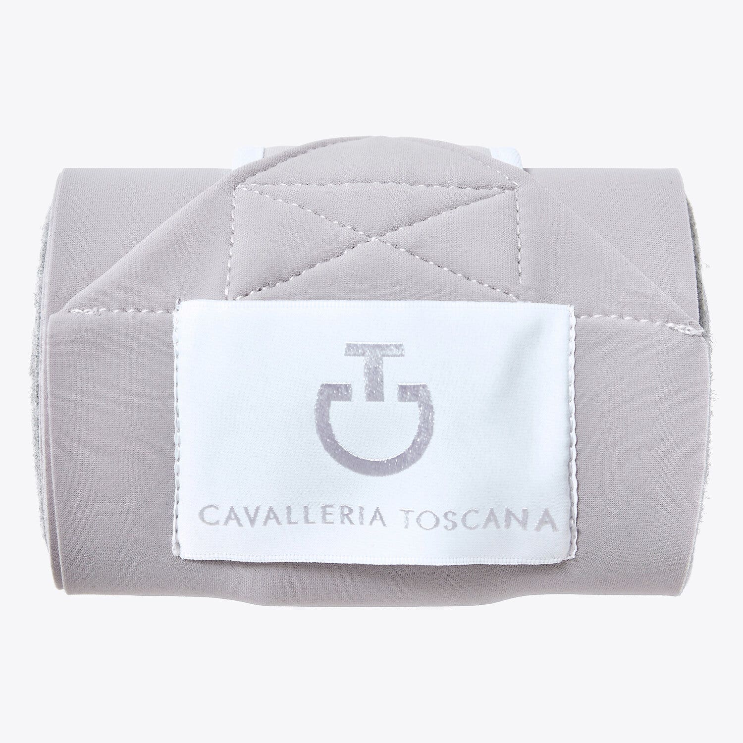 Cavalleria Toscana Set of 2 jersey and fleece bandages. LIGHT GREY/LIGHT GREY-2