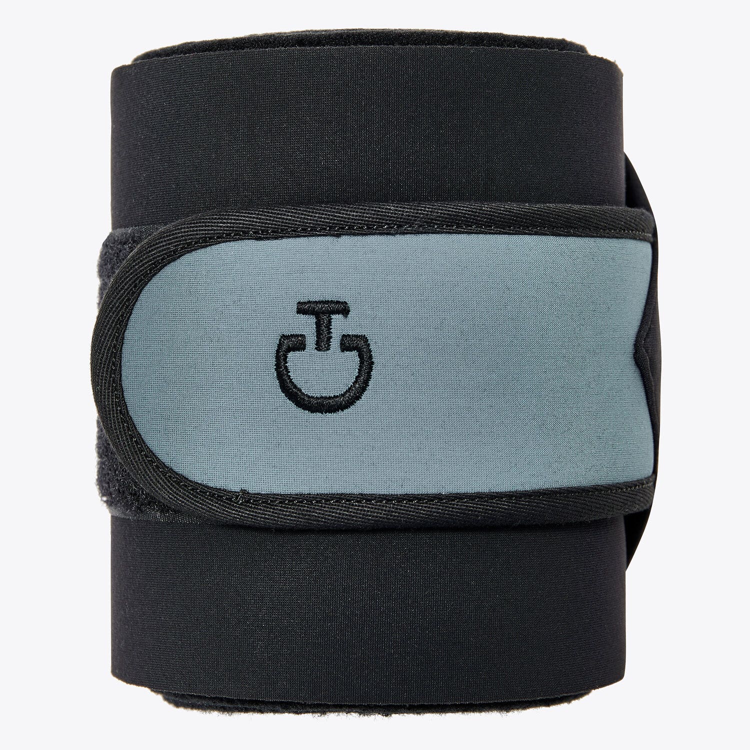 Cavalleria Toscana Set of 4 jersey and fleece bandages. BLACK / PETROLEUM-1