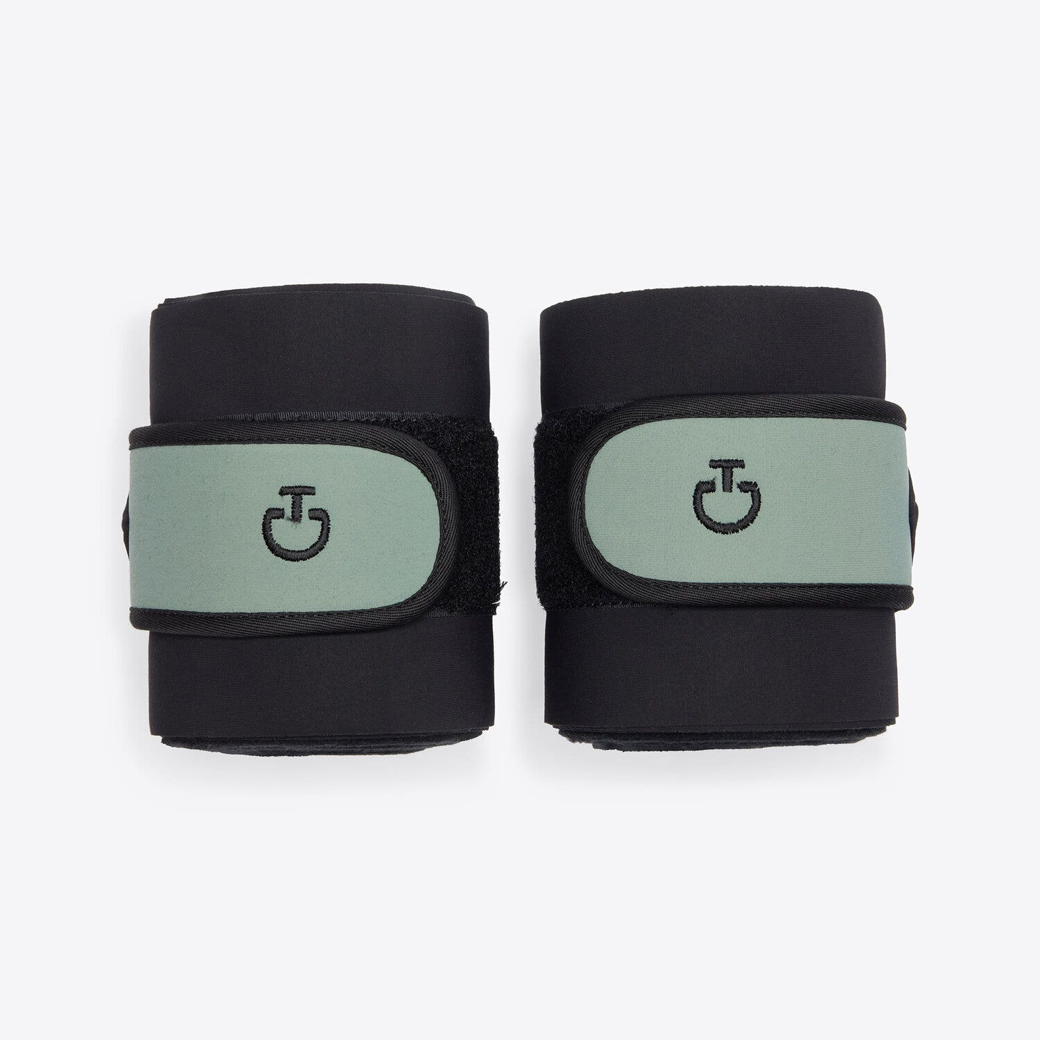 Cavalleria Toscana Stretch fleece bandages BLACK/Emerald Grey-1