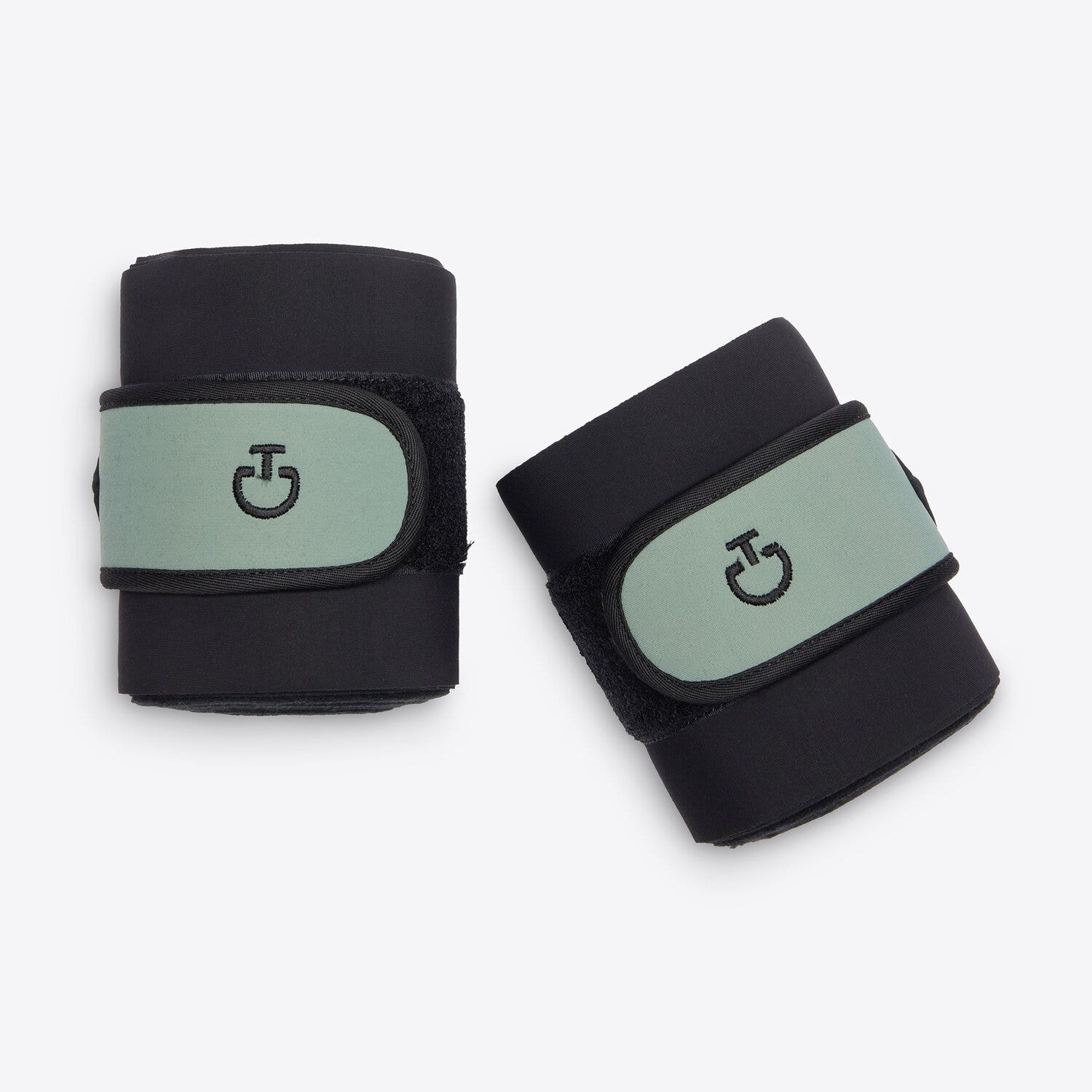 Cavalleria Toscana Stretch fleece bandages BLACK/Emerald Grey-2
