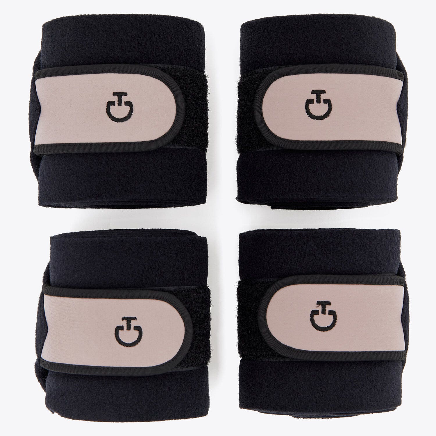 Cavalleria Toscana Set of 4 jersey and fleece bandages BLACK/CIPRIA-4